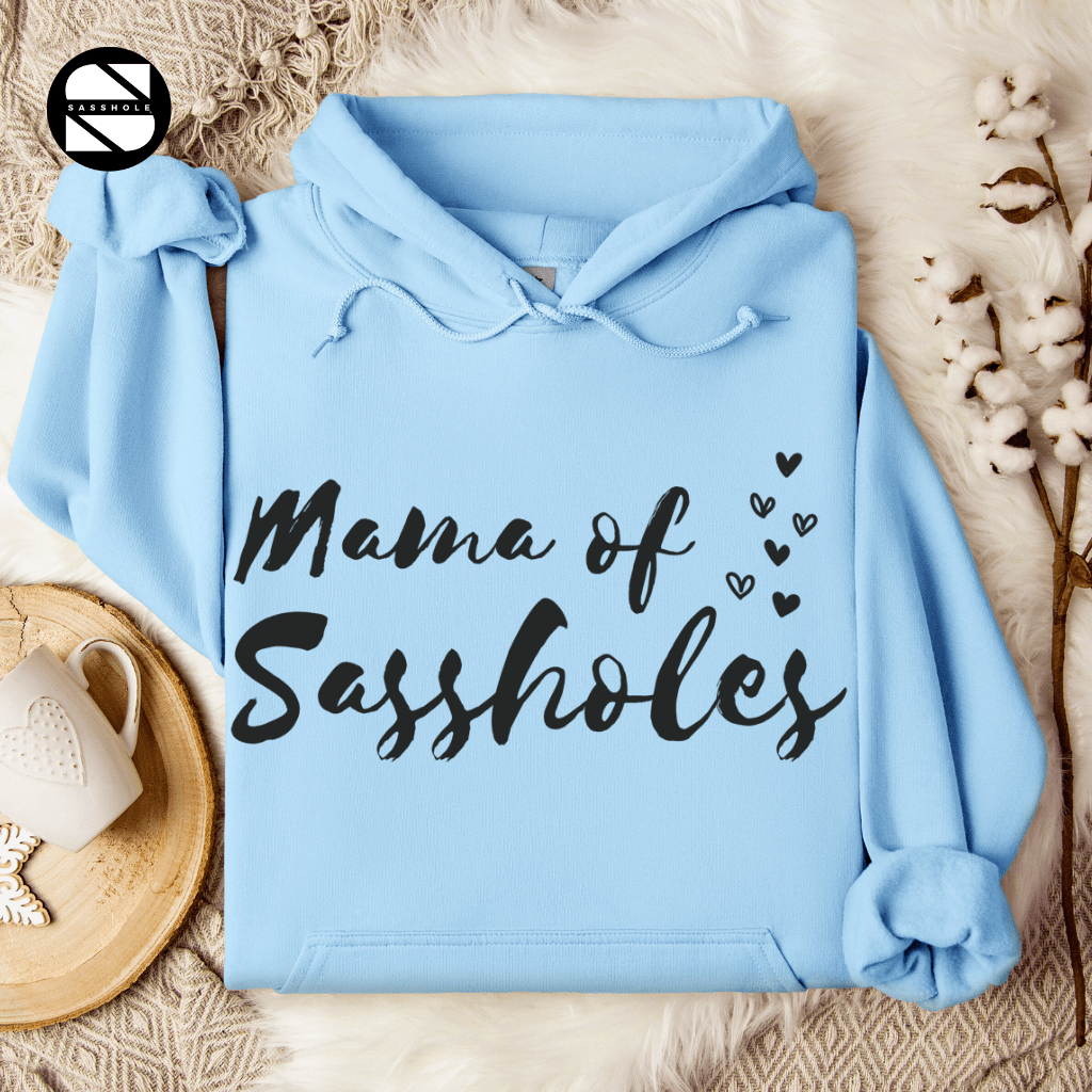 Image of Sasshole® Mom Vibes: Comfy & Stylish Women's Hoodie - Funny Graphic Tee by Sasshole® Clothing