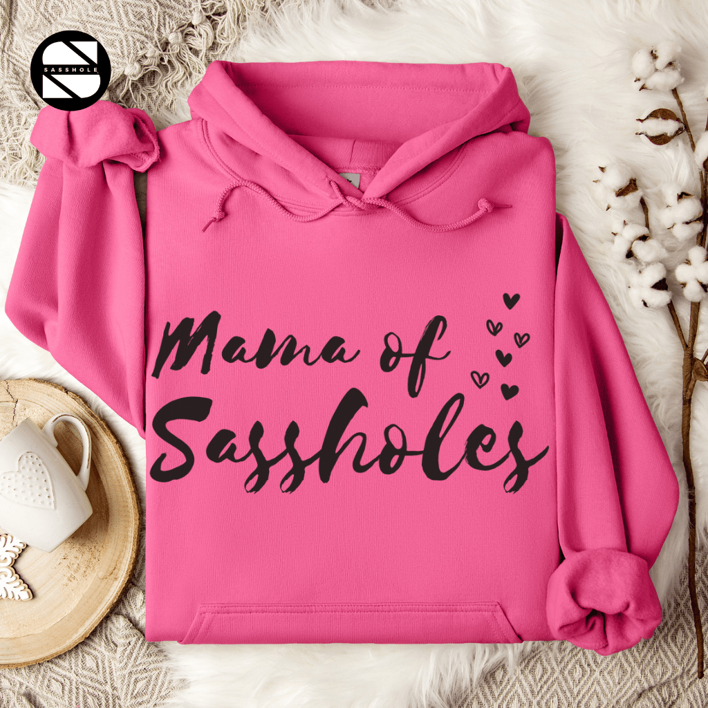 Image of Sasshole® Mom Vibes: Comfy & Stylish Women's Hoodie - Funny Graphic Tee by Sasshole® Clothing