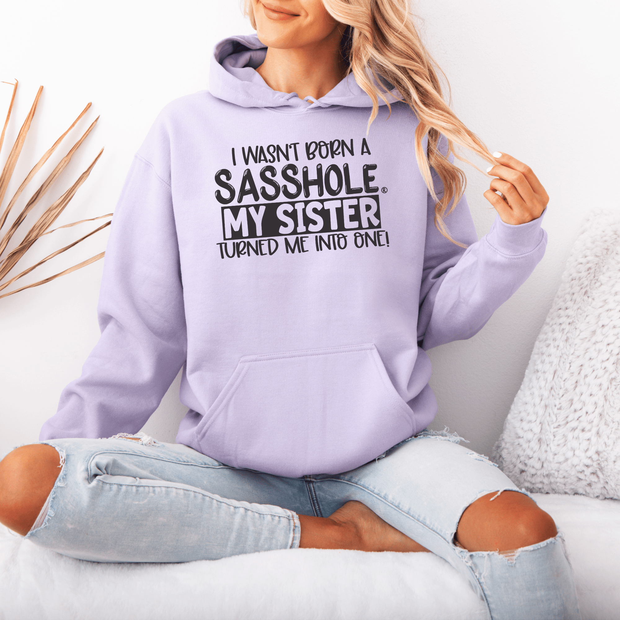 Image of Sasshole® My Sister Made Me One - Women's Hoodies - Funny Graphic Tee by Sasshole® Clothing
