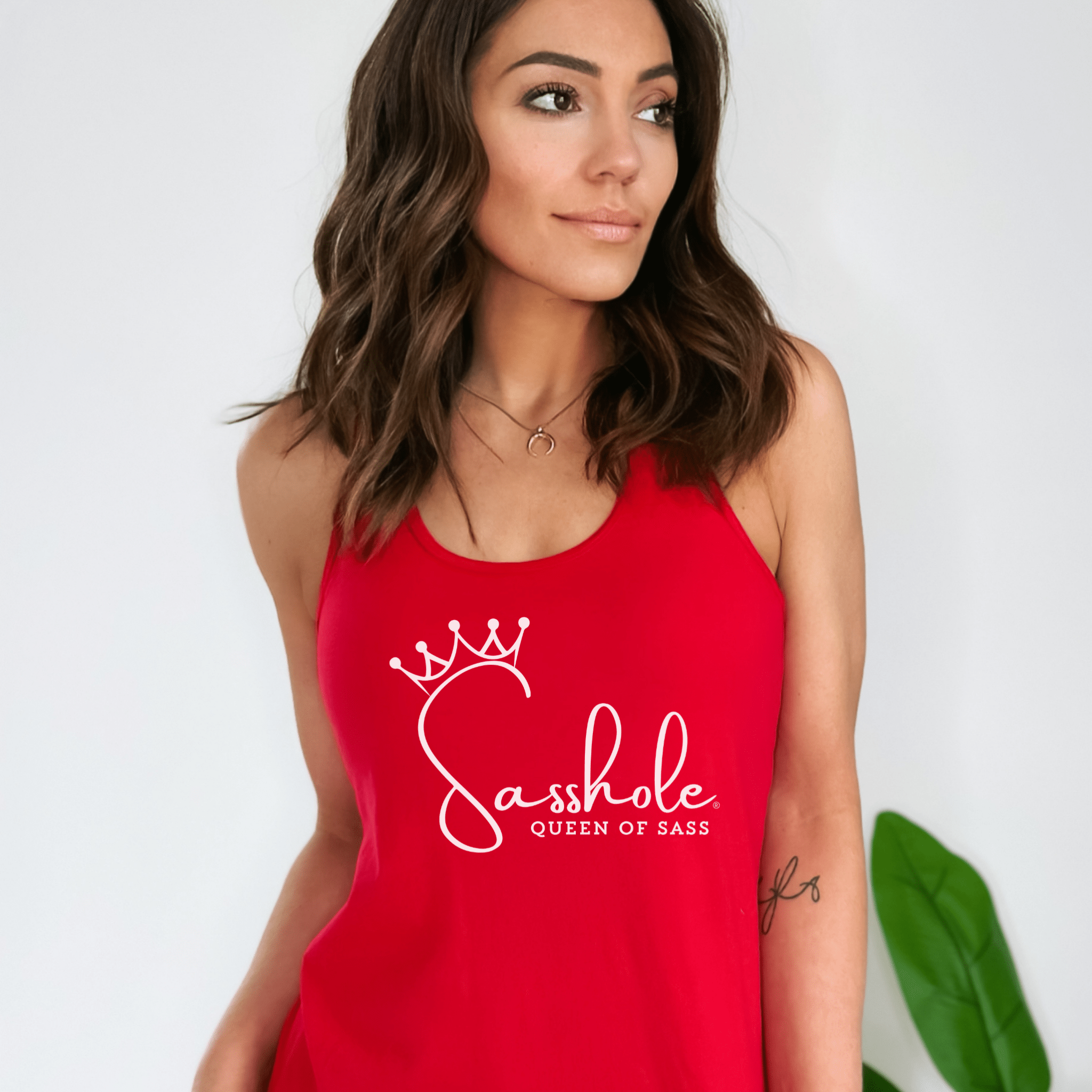 Image of Sasshole® Queen of Sass Tank Top - Sleek, Sassy, and Royal Style - Funny Graphic Tee by Sasshole® Clothing