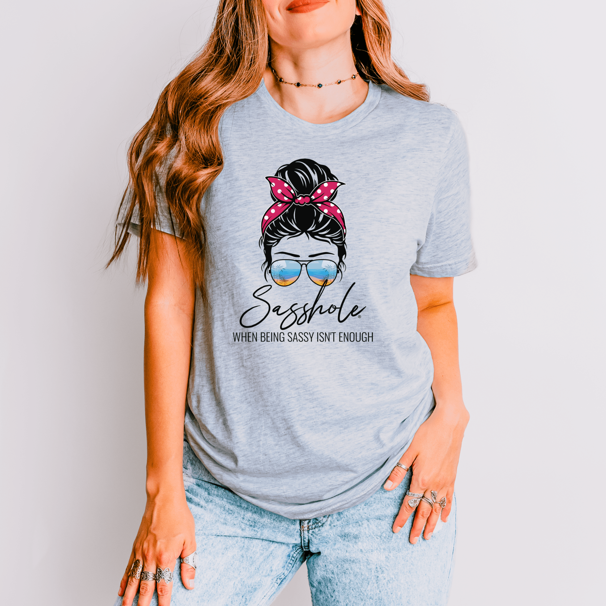 Image of Sasshole® Retro Chic T-Shirt - When Being Sassy Isn’t Enough - Funny Graphic Tee by Sasshole® Clothing