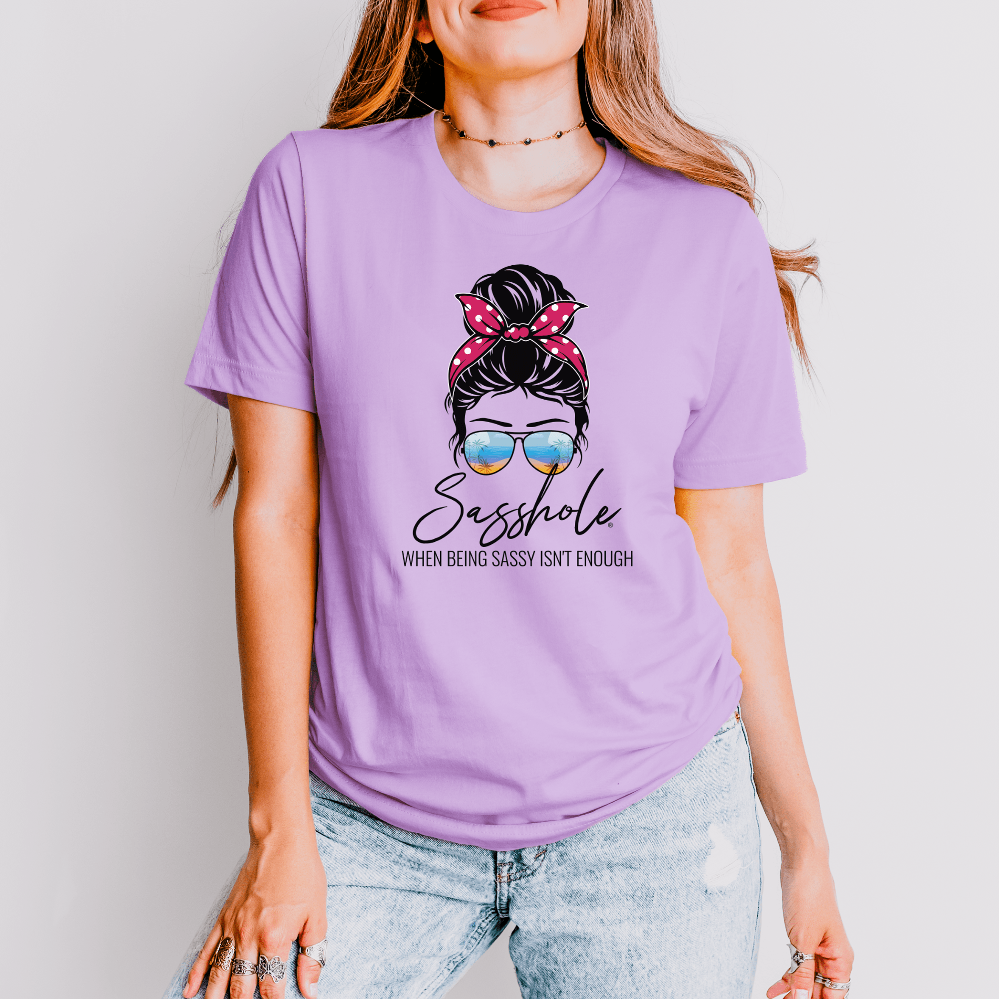 Image of Sasshole® Retro Chic T-Shirt - When Being Sassy Isn’t Enough - Funny Graphic Tee by Sasshole® Clothing