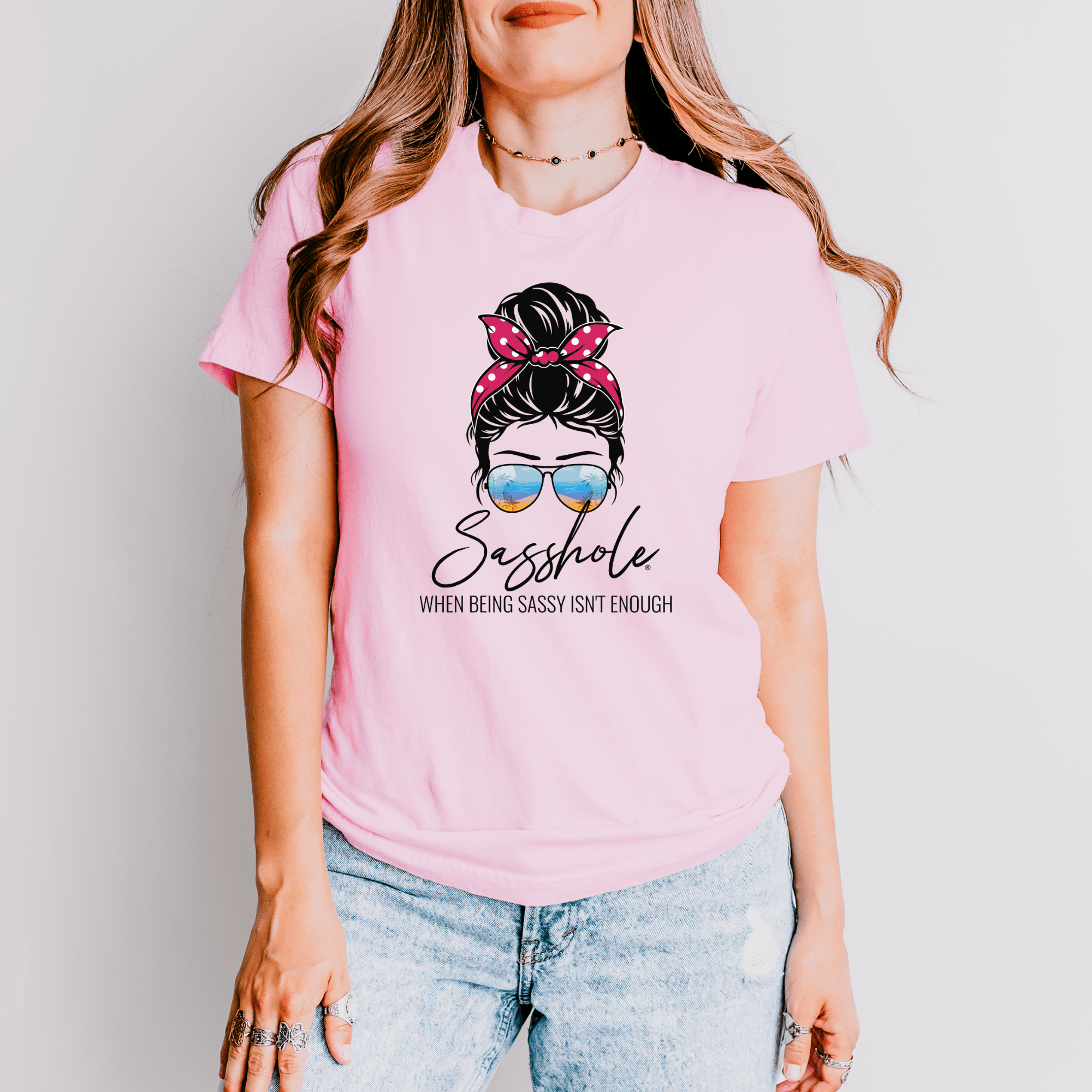 Image of Sasshole® Retro Chic T-Shirt - When Being Sassy Isn’t Enough - Funny Graphic Tee by Sasshole® Clothing