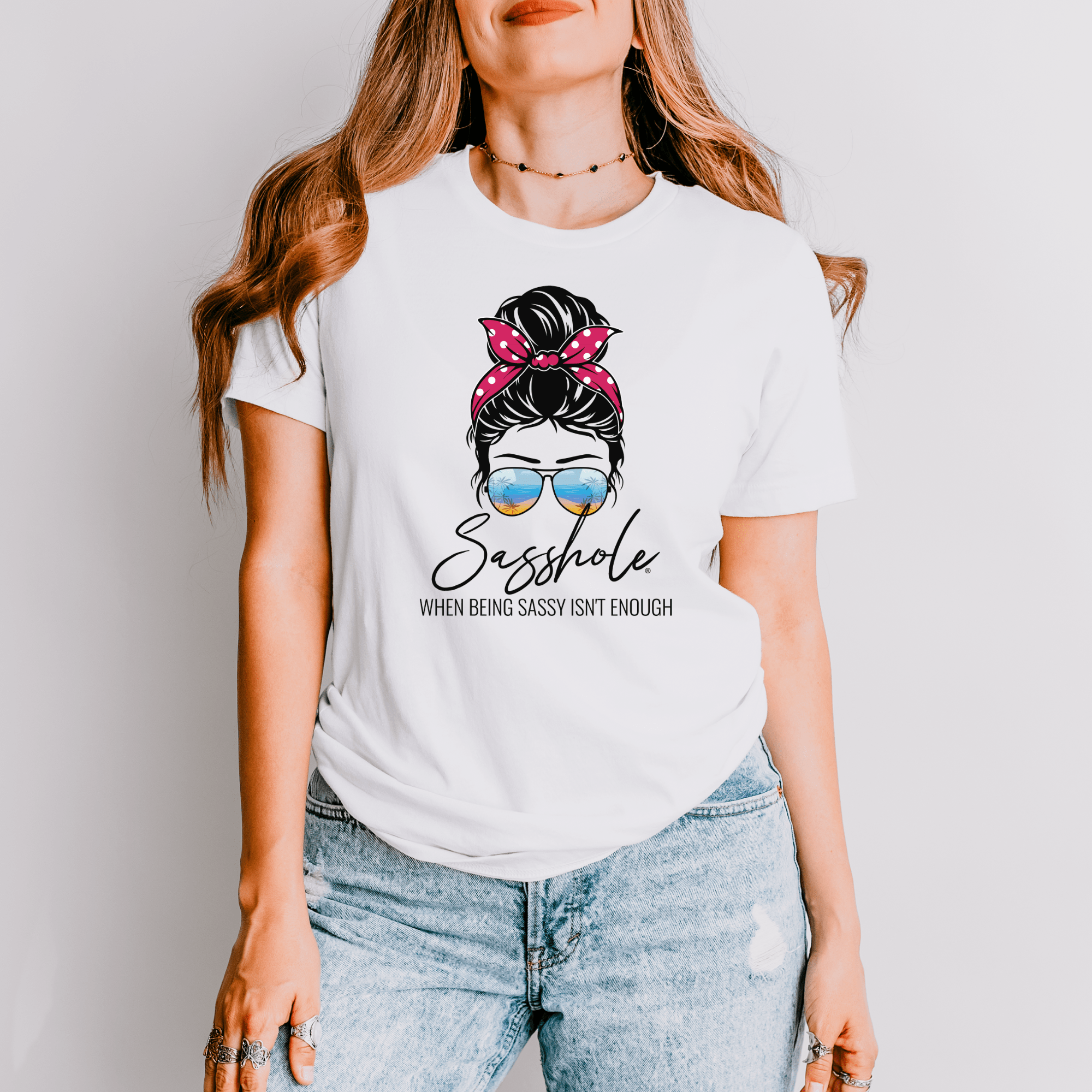 Image of Sasshole® Retro Chic T-Shirt - When Being Sassy Isn’t Enough - Funny Graphic Tee by Sasshole® Clothing