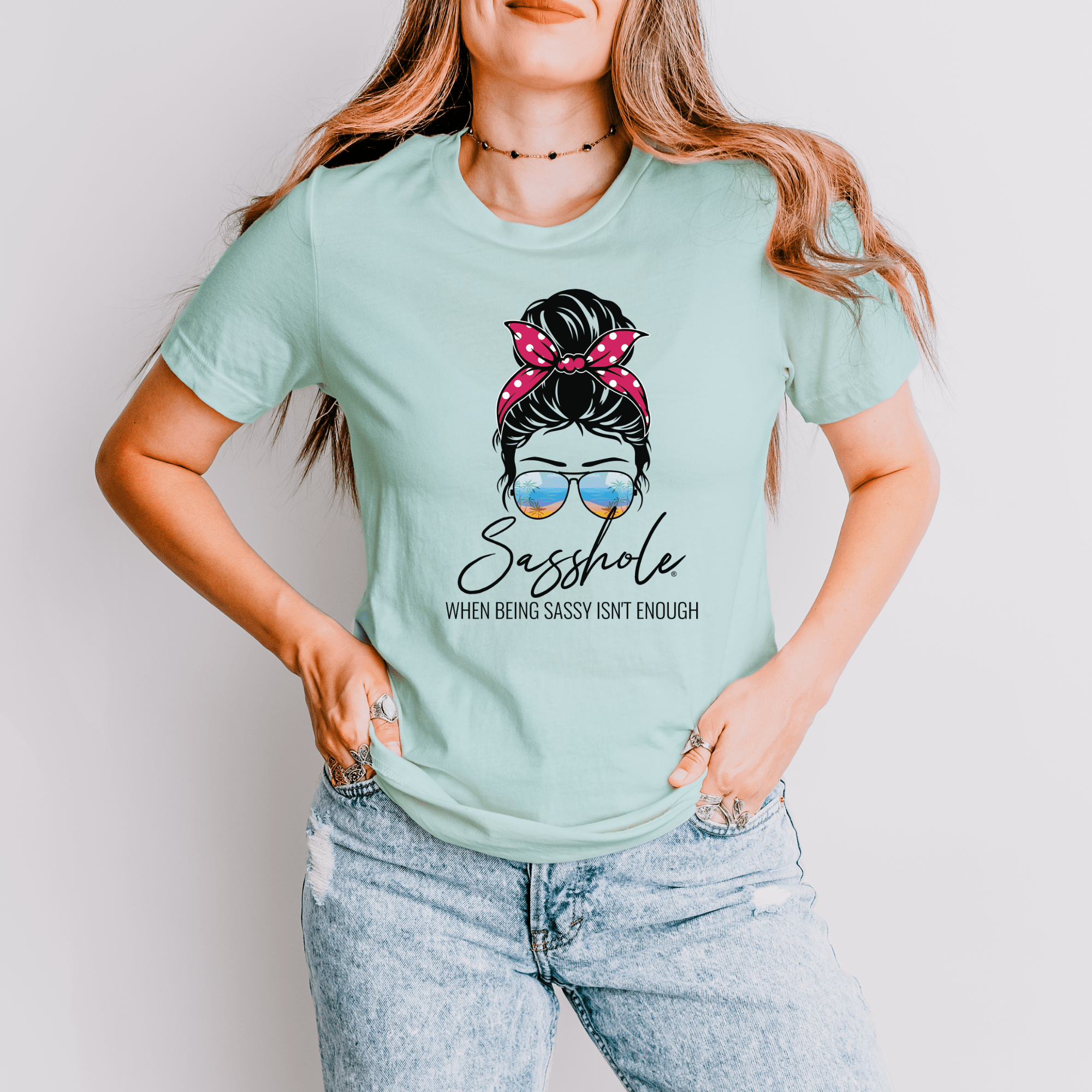 Image of Sasshole® Retro Chic T-Shirt - When Being Sassy Isn’t Enough - Funny Graphic Tee by Sasshole® Clothing