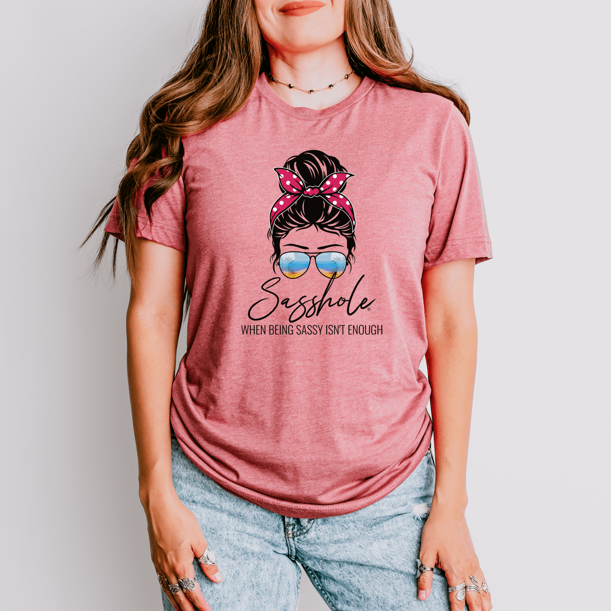 Image of Sasshole® Retro Chic T-Shirt - When Being Sassy Isn’t Enough - Funny Graphic Tee by Sasshole® Clothing
