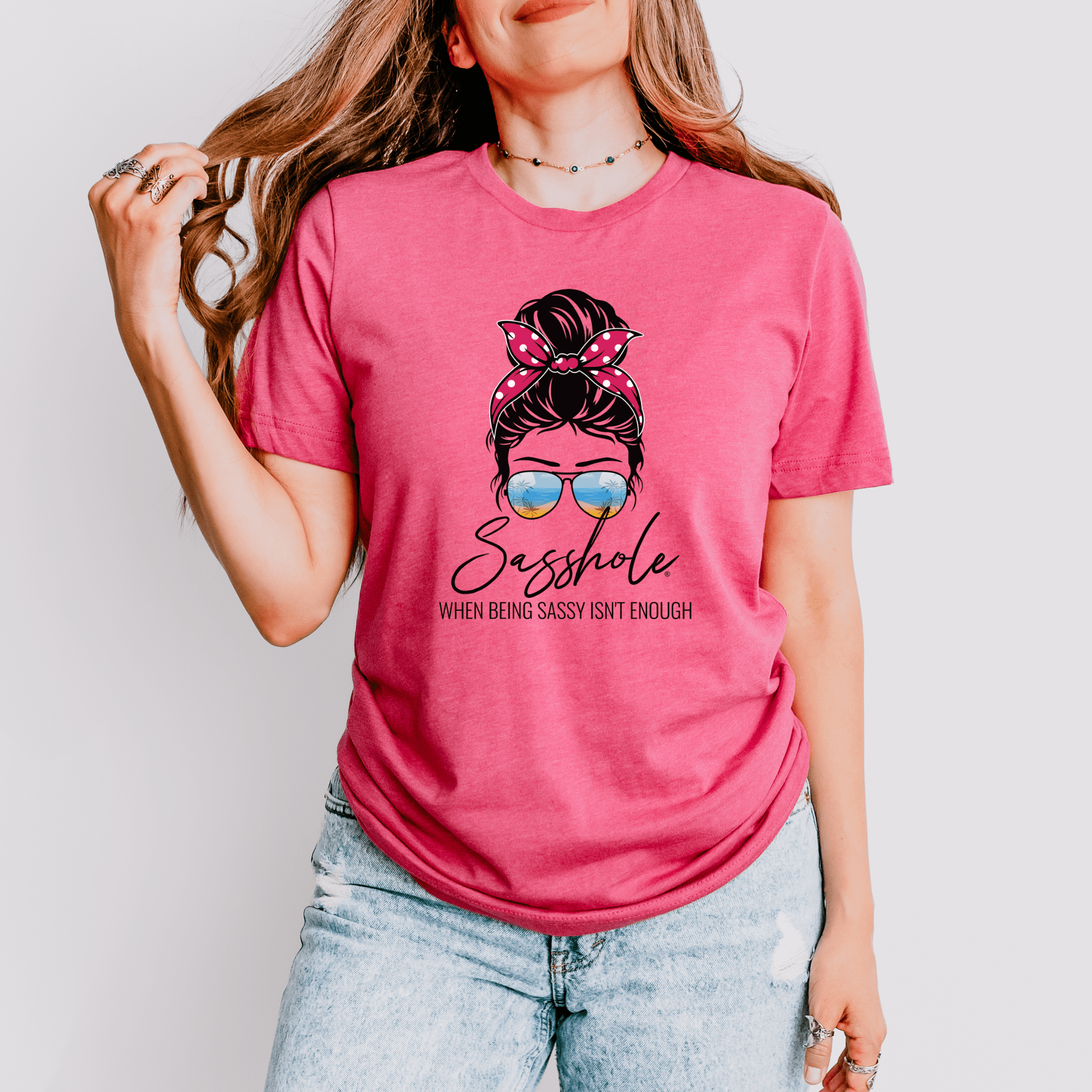 Image of Sasshole® Retro Chic T-Shirt - When Being Sassy Isn’t Enough - Funny Graphic Tee by Sasshole® Clothing