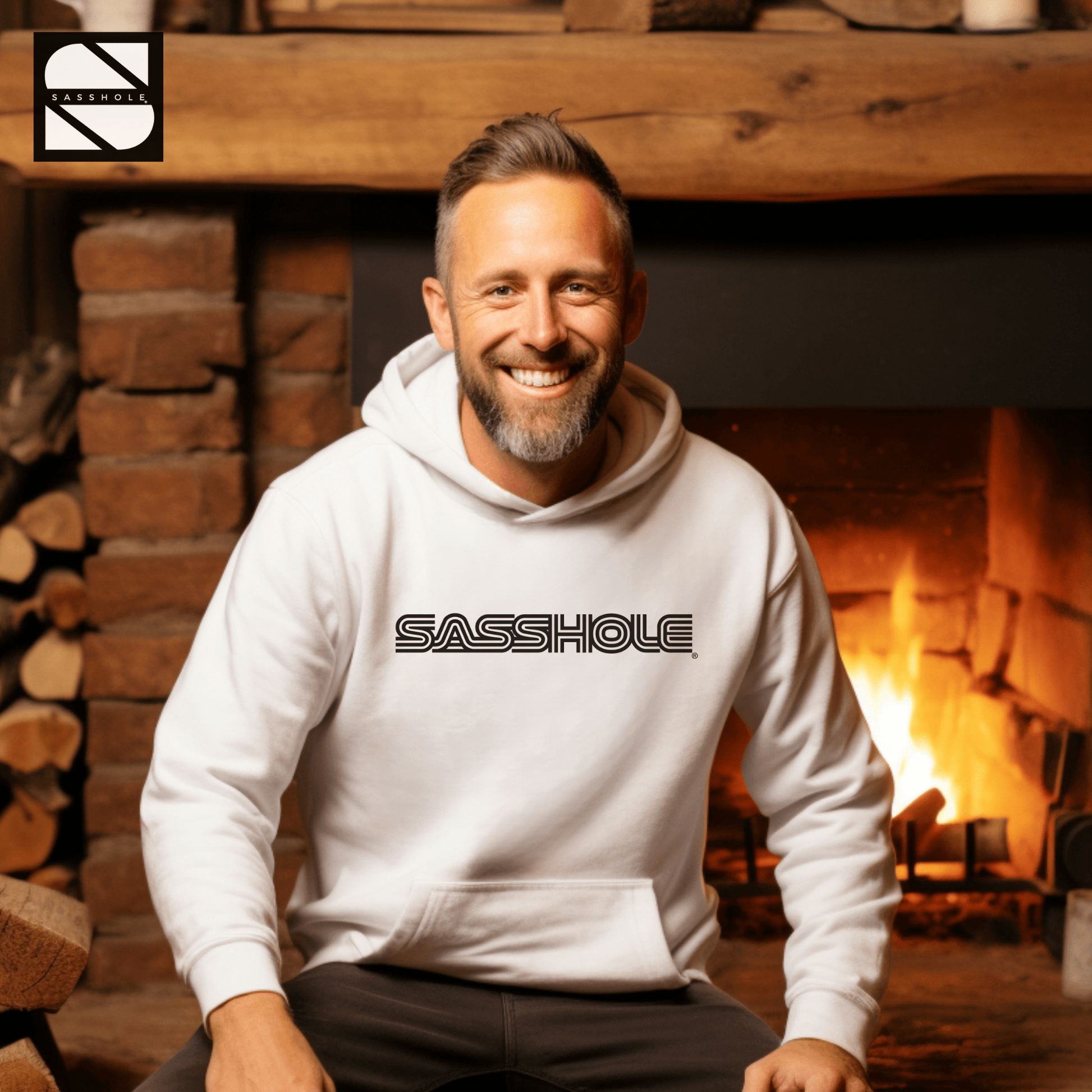 Sasshole Royalty: Crown Yourself in Confidence Men's Graphic Hoodie - Funny Graphic Tee by Sasshole® Clothing