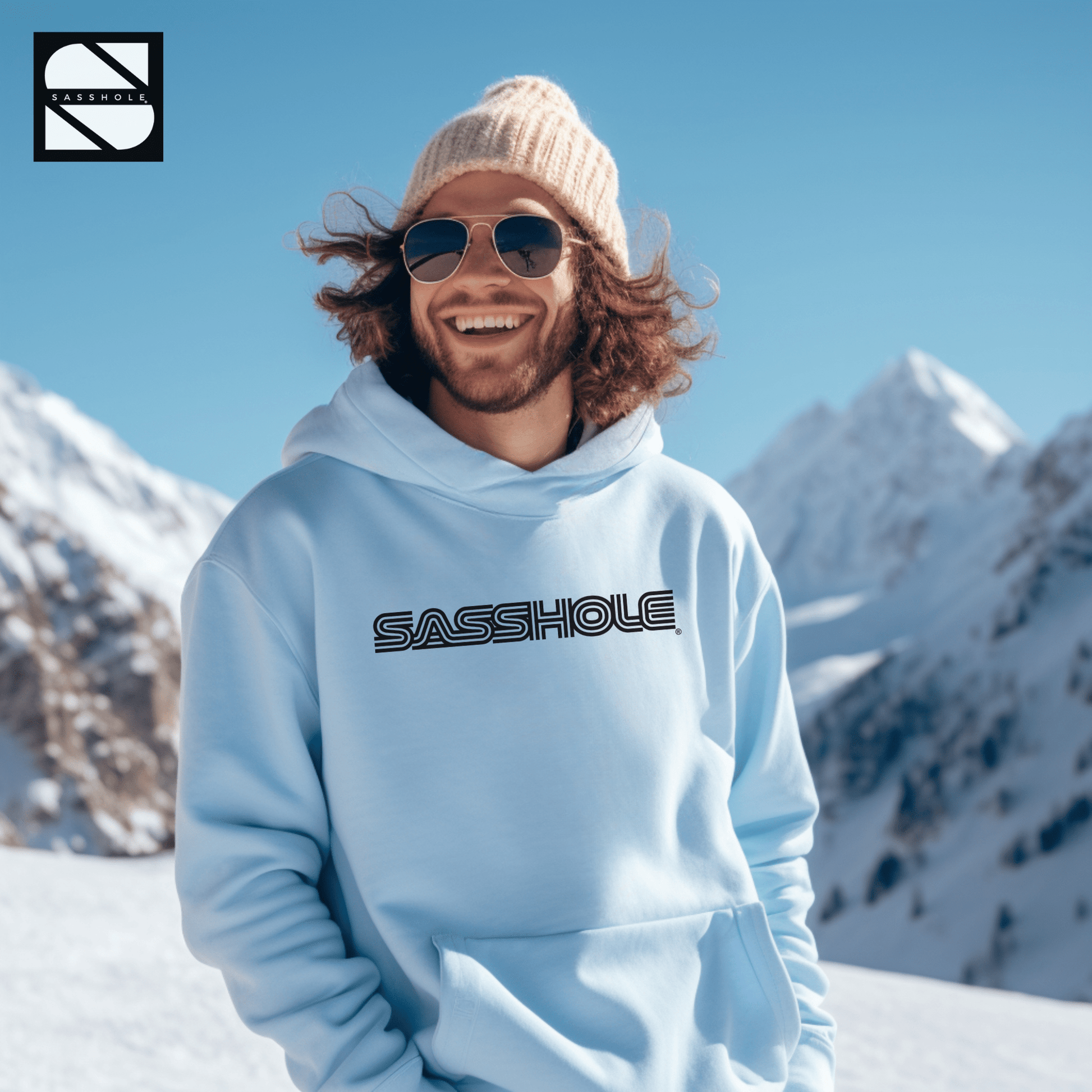 Sasshole Royalty: Crown Yourself in Confidence Men's Graphic Hoodie - Funny Graphic Tee by Sasshole® Clothing