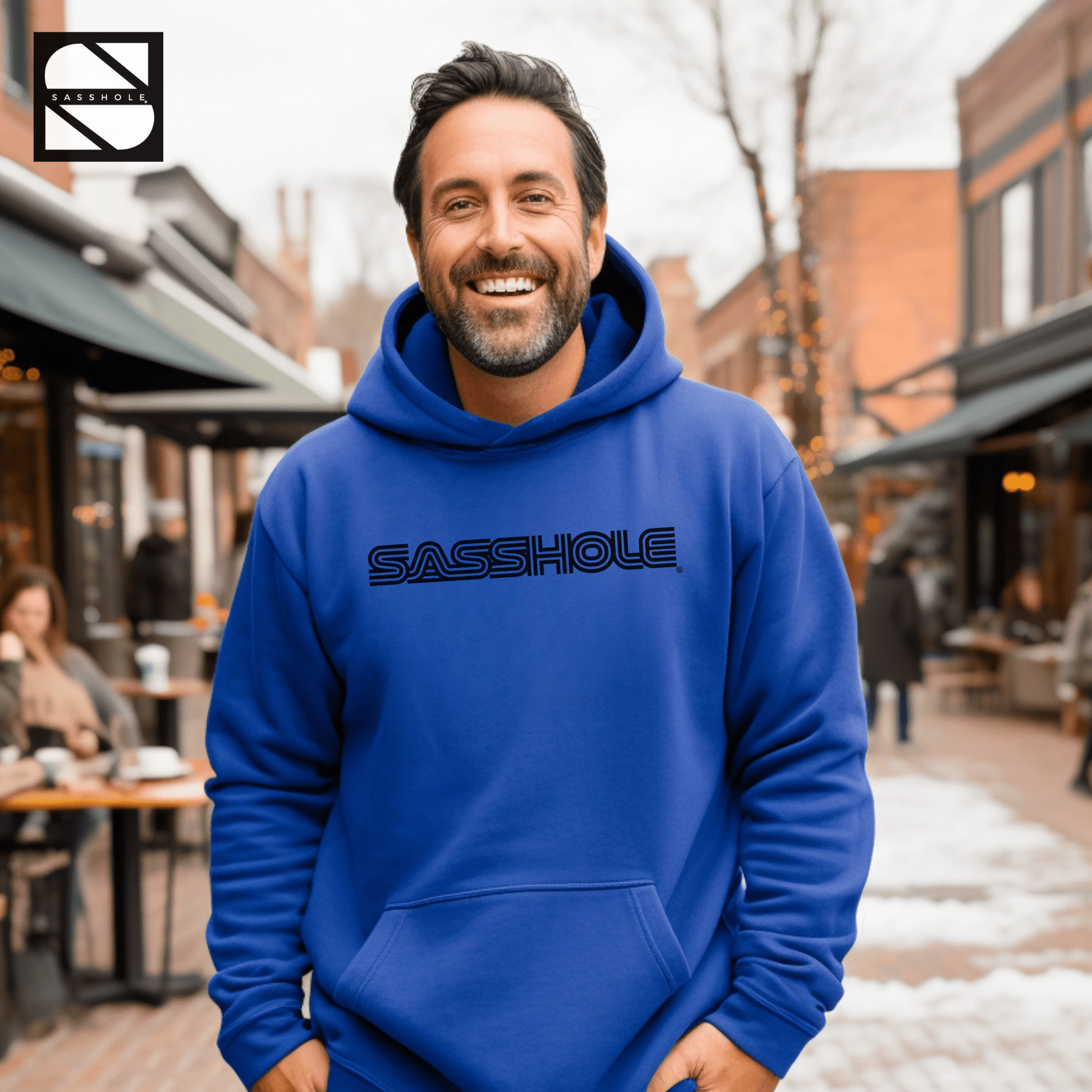 Sasshole Royalty: Crown Yourself in Confidence Men's Graphic Hoodie - Funny Graphic Tee by Sasshole® Clothing