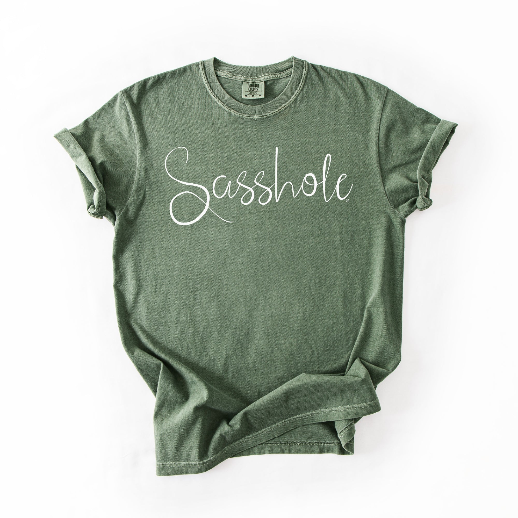 Image of Sasshole® Script T-Shirt – Sassy, Stylish, and Bold Women's Graphic Tee – Comfort Fit Statement Shirt - Funny Graphic Tee by Sasshole® Clothing