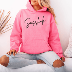 Image of Sasshole® Signature Hoodie: Chic Coziness Redefined - Funny Graphic Tee by Sasshole® Clothing
