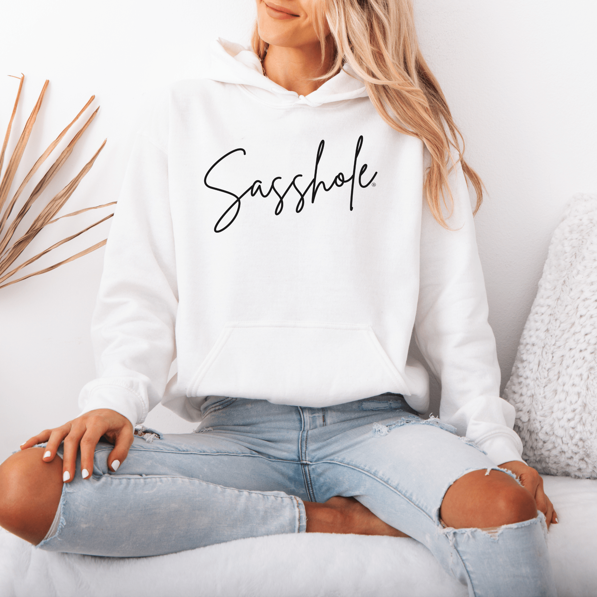 Image of Sasshole® Signature Hoodie: Chic Coziness Redefined - Funny Graphic Tee by Sasshole® Clothing