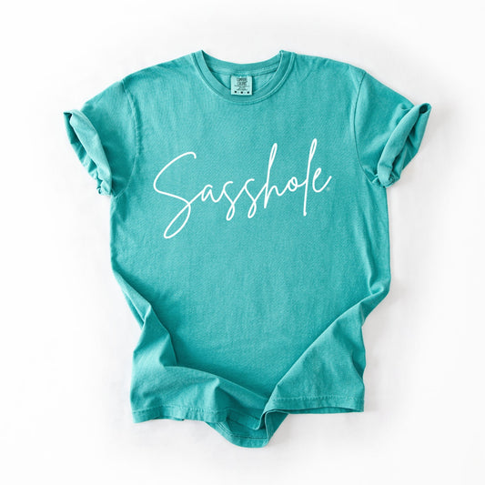 Sasshole® Signature Script T-Shirt – Stylish & Sassy Women’s Graphic Tee – Comfort Fit Statement Shirt - Funny Graphic Tee by Sasshole® Clothing