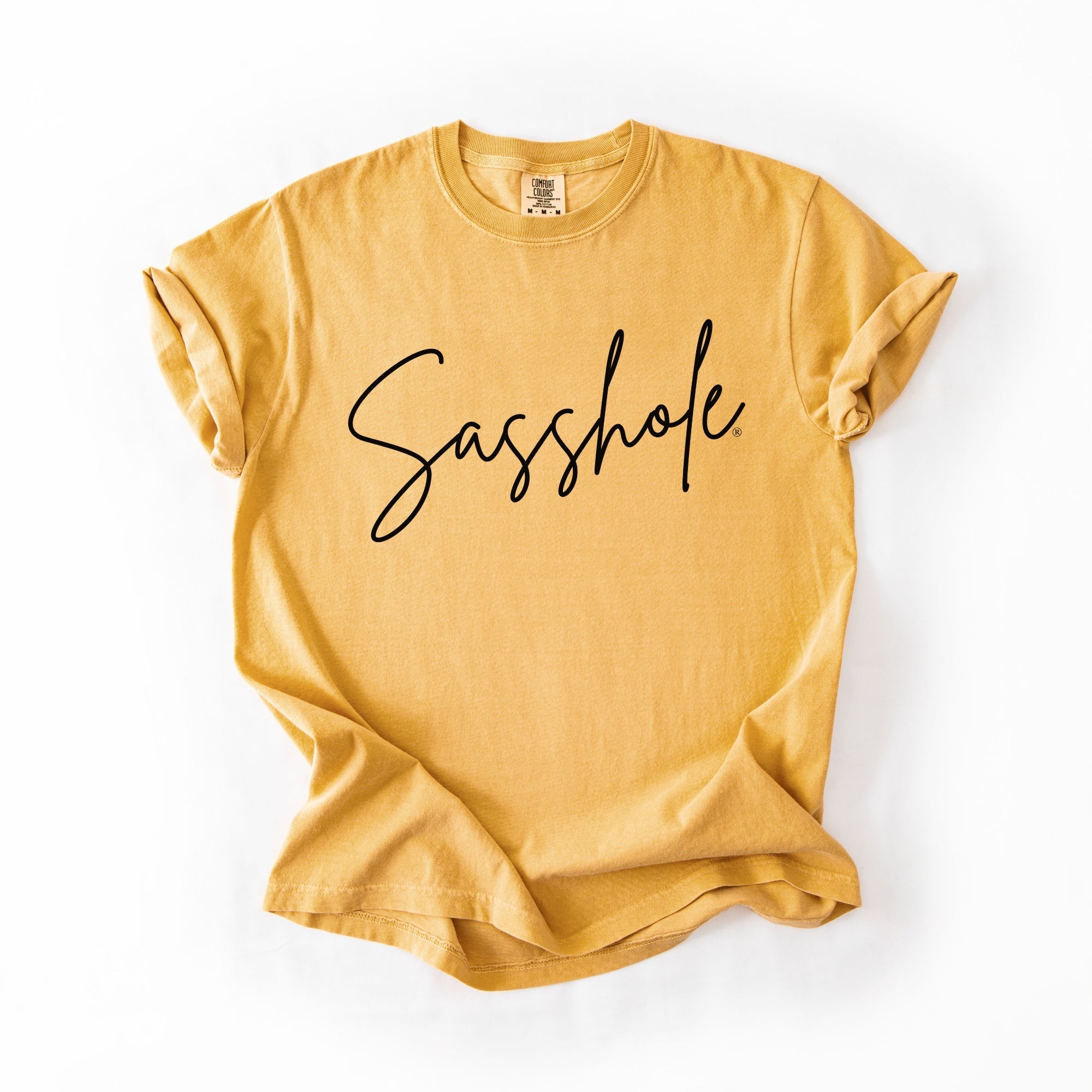 Image of Sasshole® Signature Script T-Shirt – Stylish & Sassy Women’s Graphic Tee – Comfort Fit Statement Shirt - Funny Graphic Tee by Sasshole® Clothing