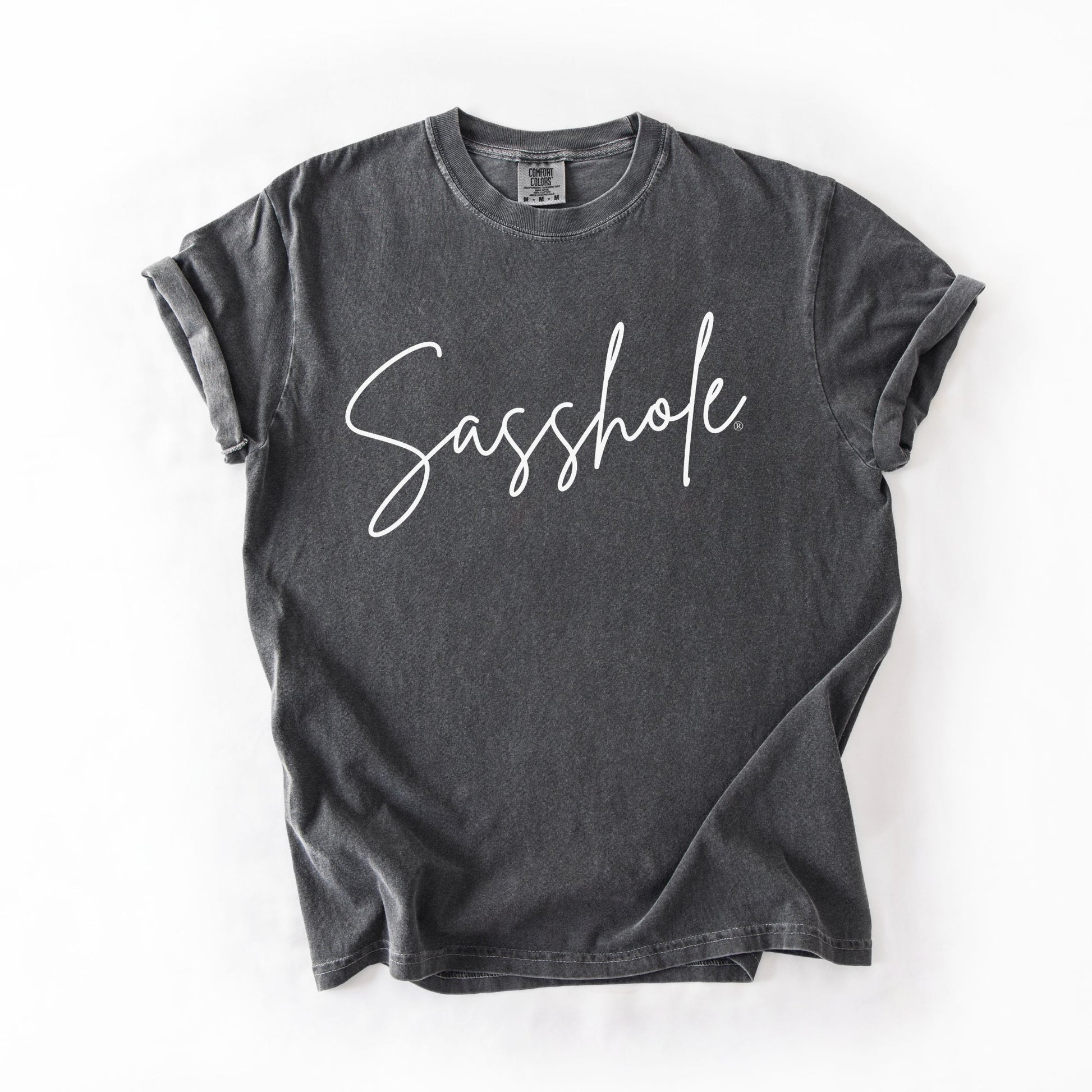 Sasshole® Signature Script T-Shirt – Stylish & Sassy Women’s Graphic Tee – Comfort Fit Statement Shirt - Funny Graphic Tee by Sasshole® Clothing
