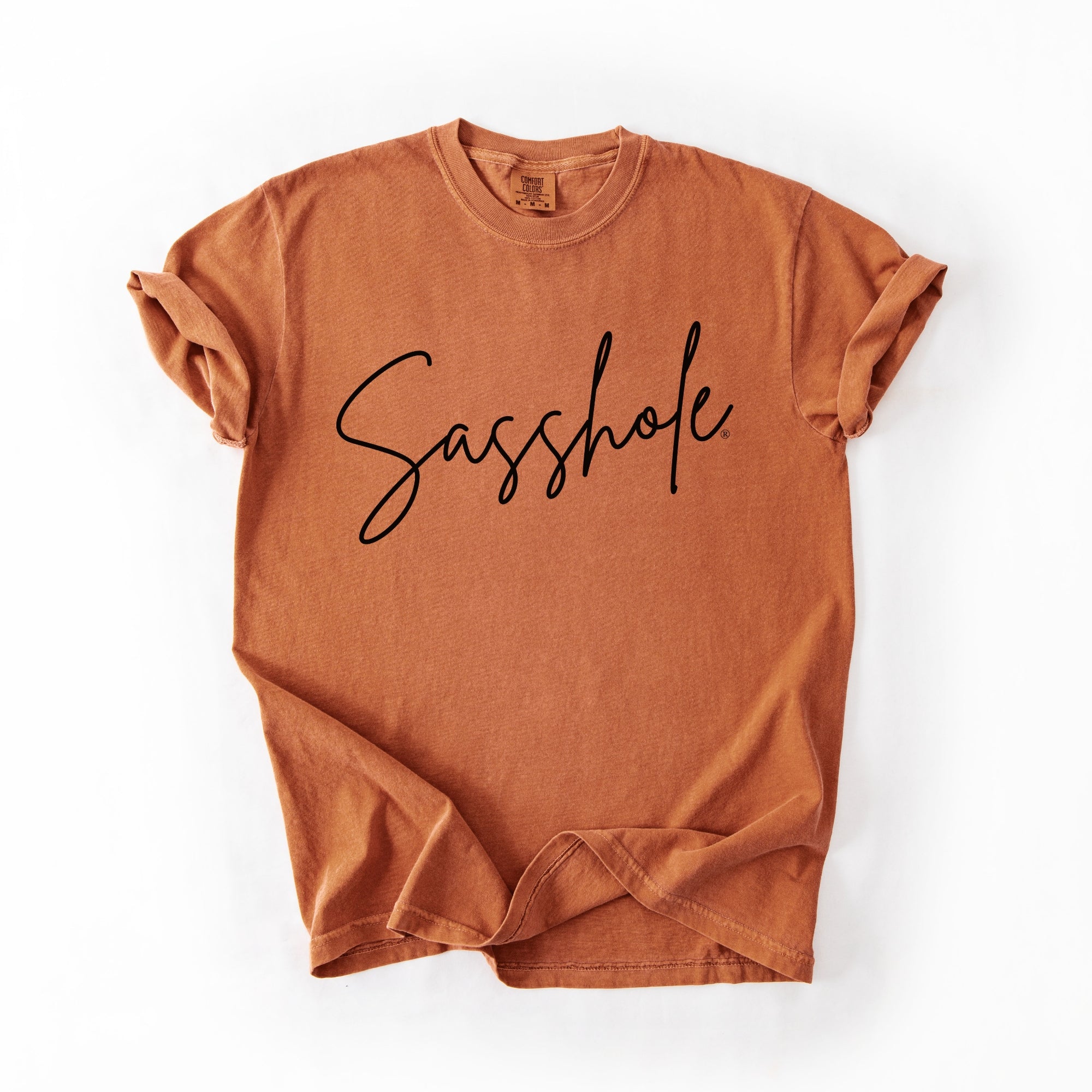 Image of Sasshole® Signature Script T-Shirt – Stylish & Sassy Women’s Graphic Tee – Comfort Fit Statement Shirt - Funny Graphic Tee by Sasshole® Clothing