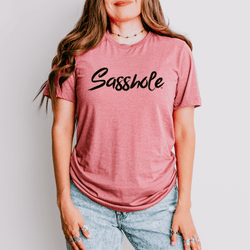 Image of Sasshole® Signature Women's T-Shirt: Simple, Bold, and Sassy - Funny Graphic Tee by Sasshole® Clothing