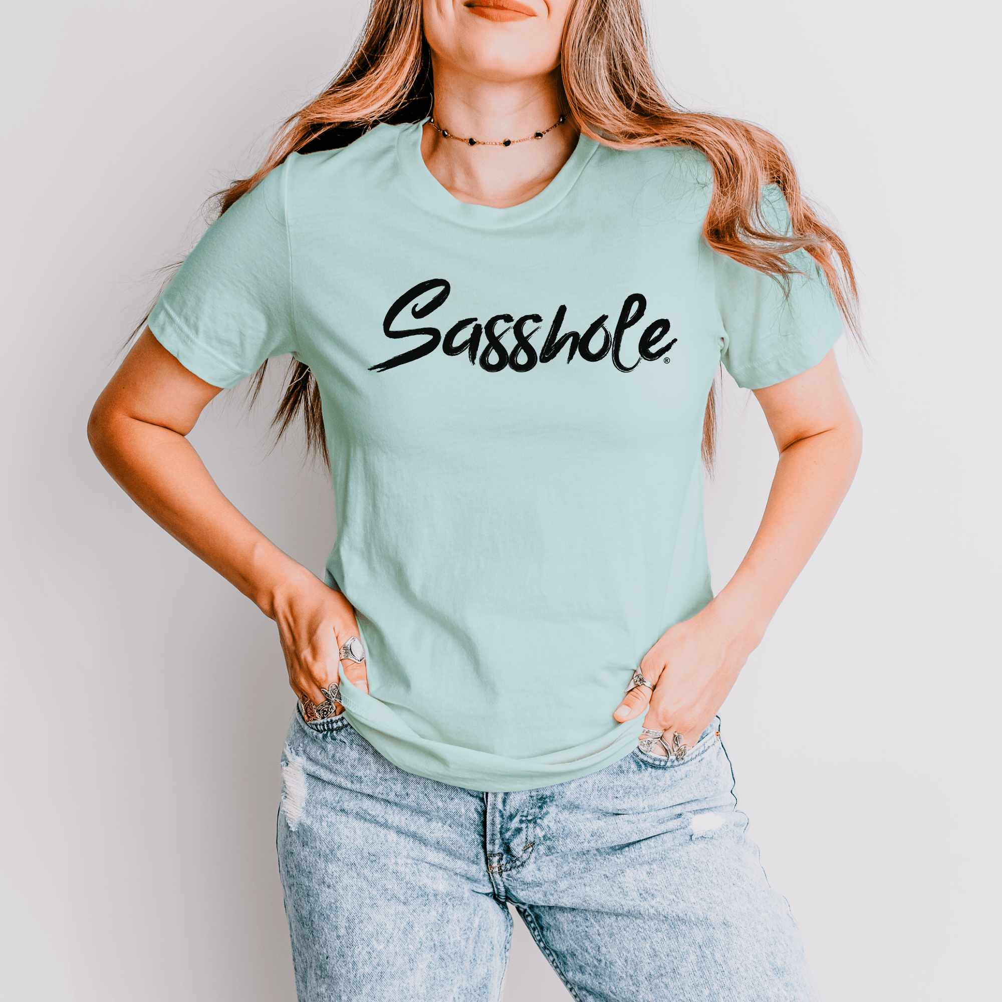 Image of Sasshole® Signature Women's T-Shirt: Simple, Bold, and Sassy - Funny Graphic Tee by Sasshole® Clothing