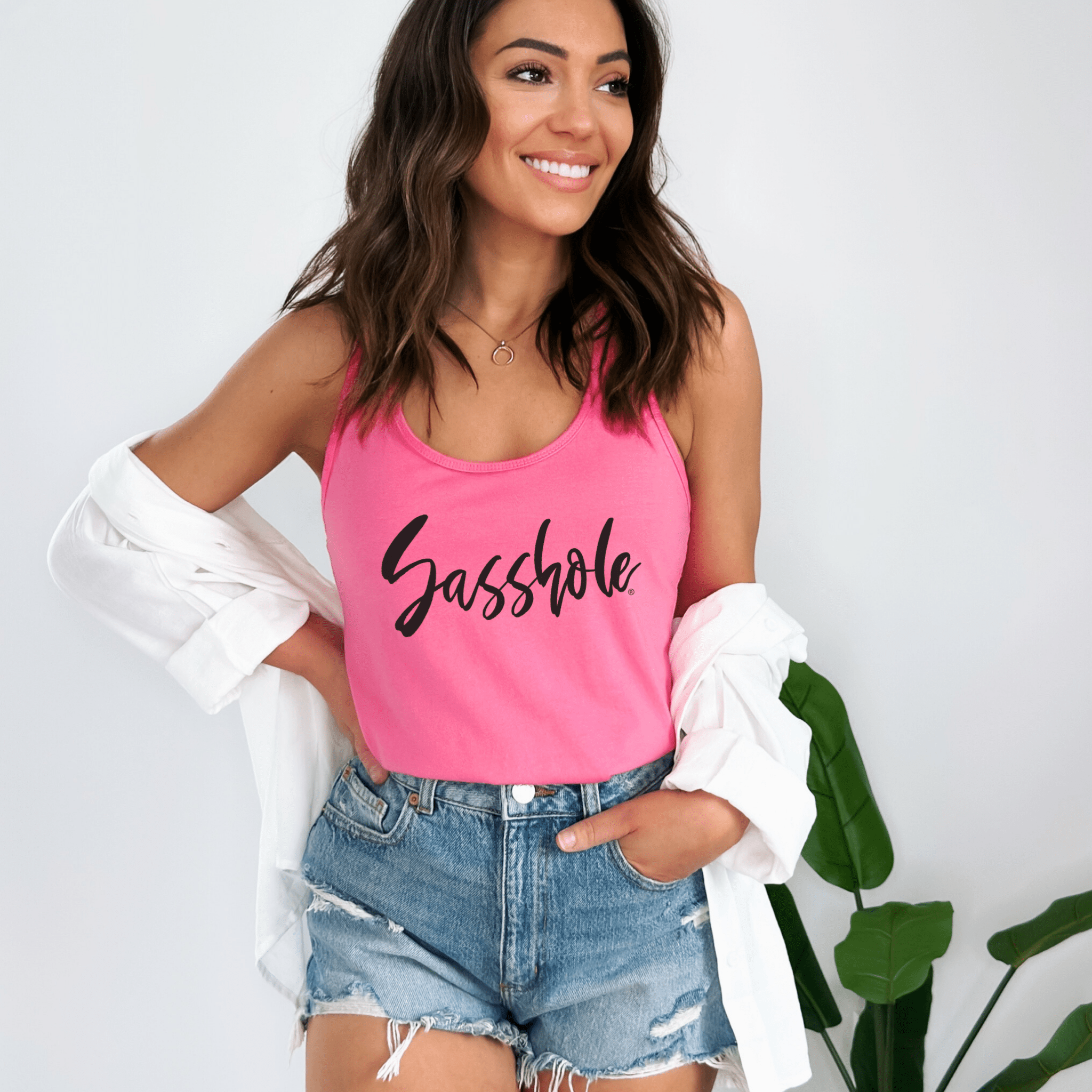 Image of Sasshole® Signature Women's Tank Top - Boldly Simple, Simply Bold - Funny Graphic Tee by Sasshole® Clothing