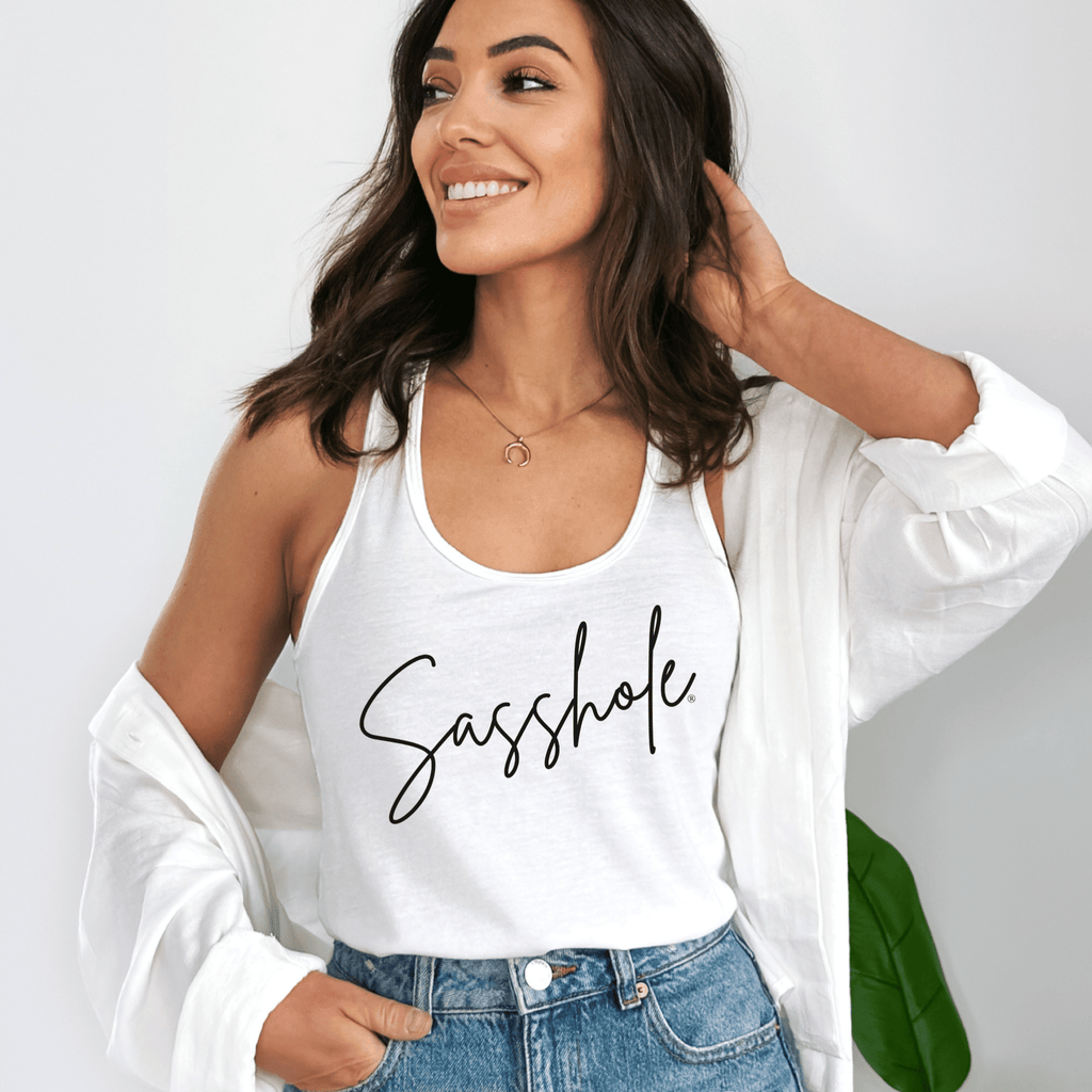 Sasshole® Signature Women's Tank Top - Simply Sassy - Funny Graphic Tee by Sasshole® Clothing