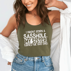 Image of Sasshole® Sister Edition - Women's Tank Top - Funny Graphic Tee by Sasshole® Clothing