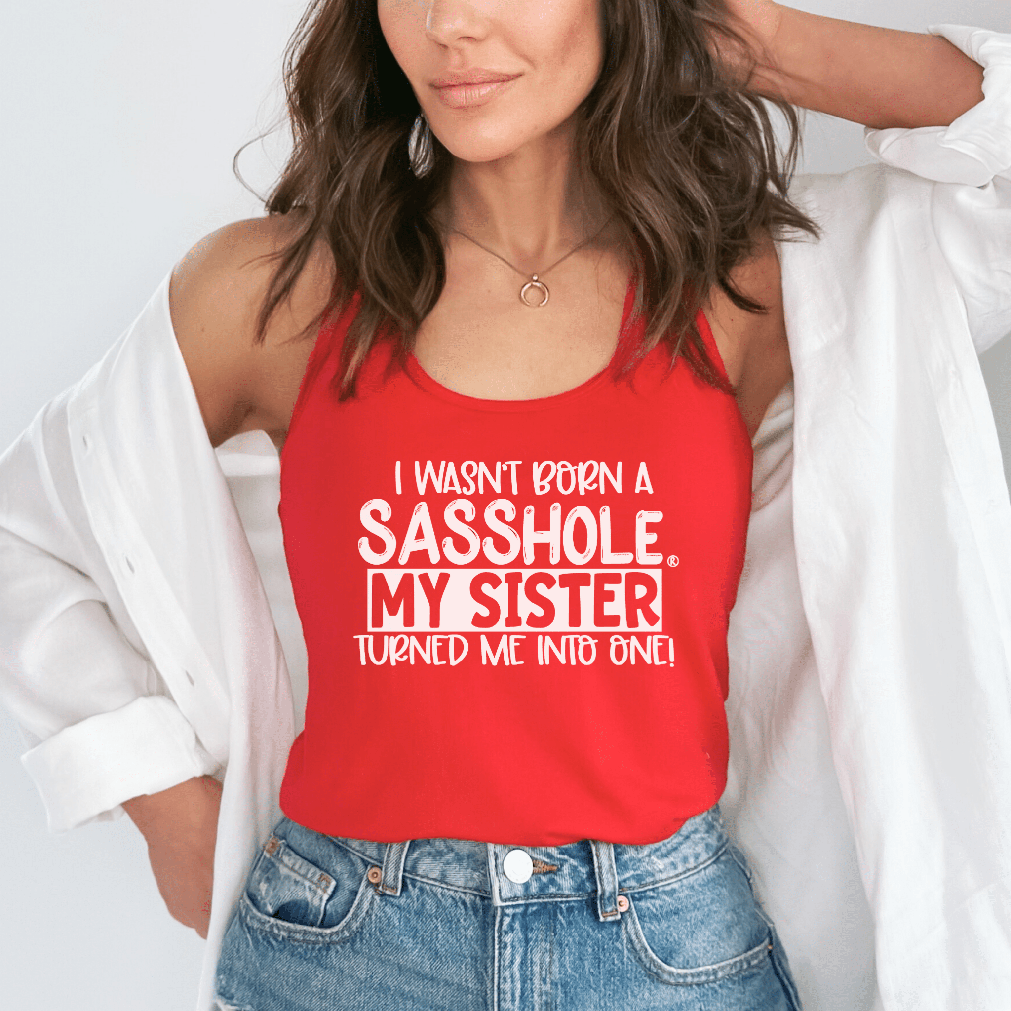 Image of Sasshole® Sister Edition - Women's Tank Top - Funny Graphic Tee by Sasshole® Clothing