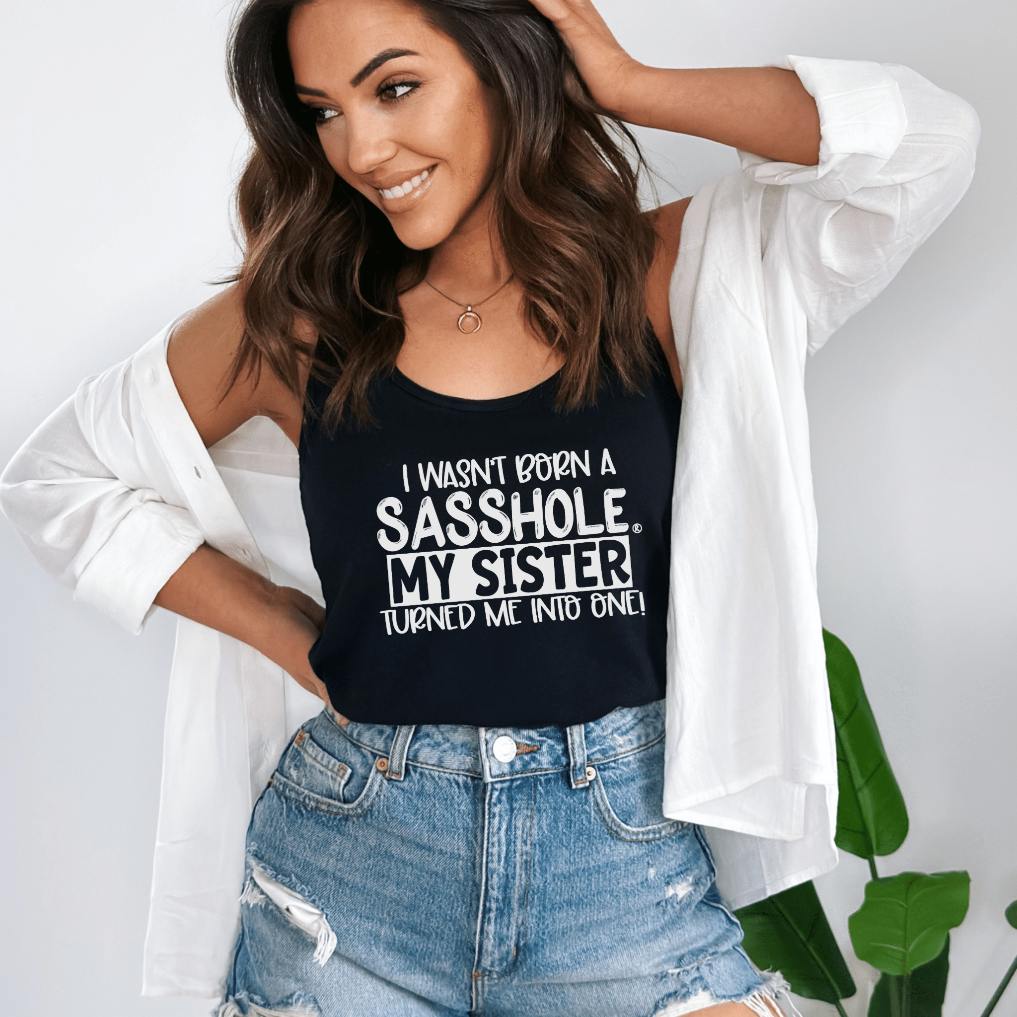 Image of Sasshole® Sister Edition - Women's Tank Top - Funny Graphic Tee by Sasshole® Clothing