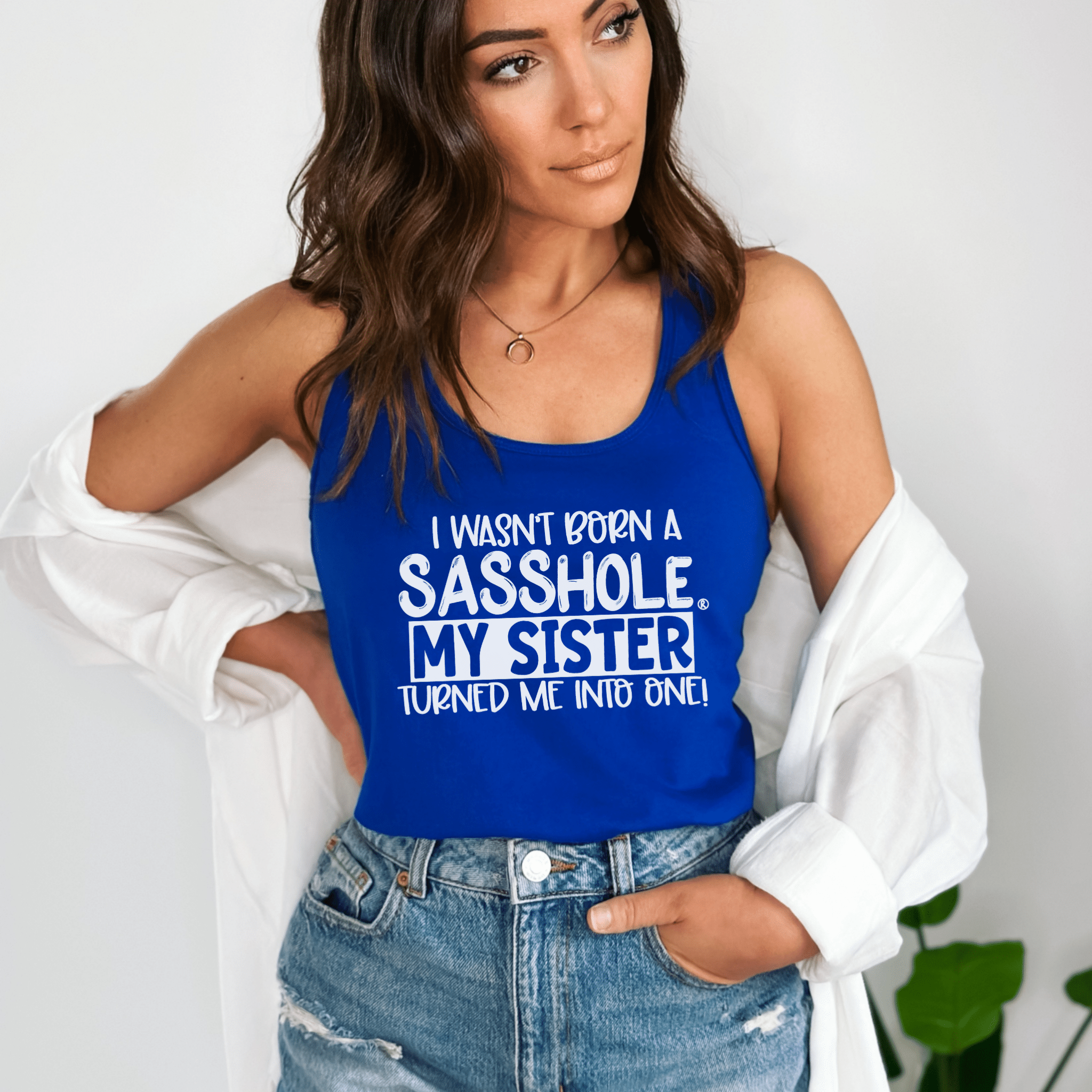 Image of Sasshole® Sister Edition - Women's Tank Top - Funny Graphic Tee by Sasshole® Clothing