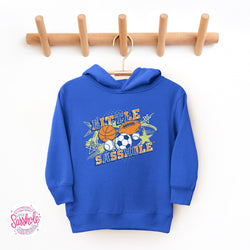 Image of Sasshole Sports Star: Little Sasshole™ Toddler Boys' Hoodie - Funny Graphic Tee by Sasshole® Clothing
