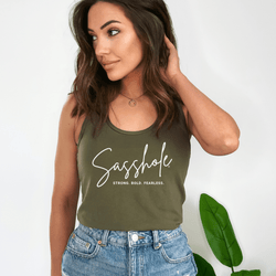 Image of Sasshole® Women's Tank Top - Strong, Bold, Fearless Women's Style - Funny Graphic Tee by Sasshole® Clothing