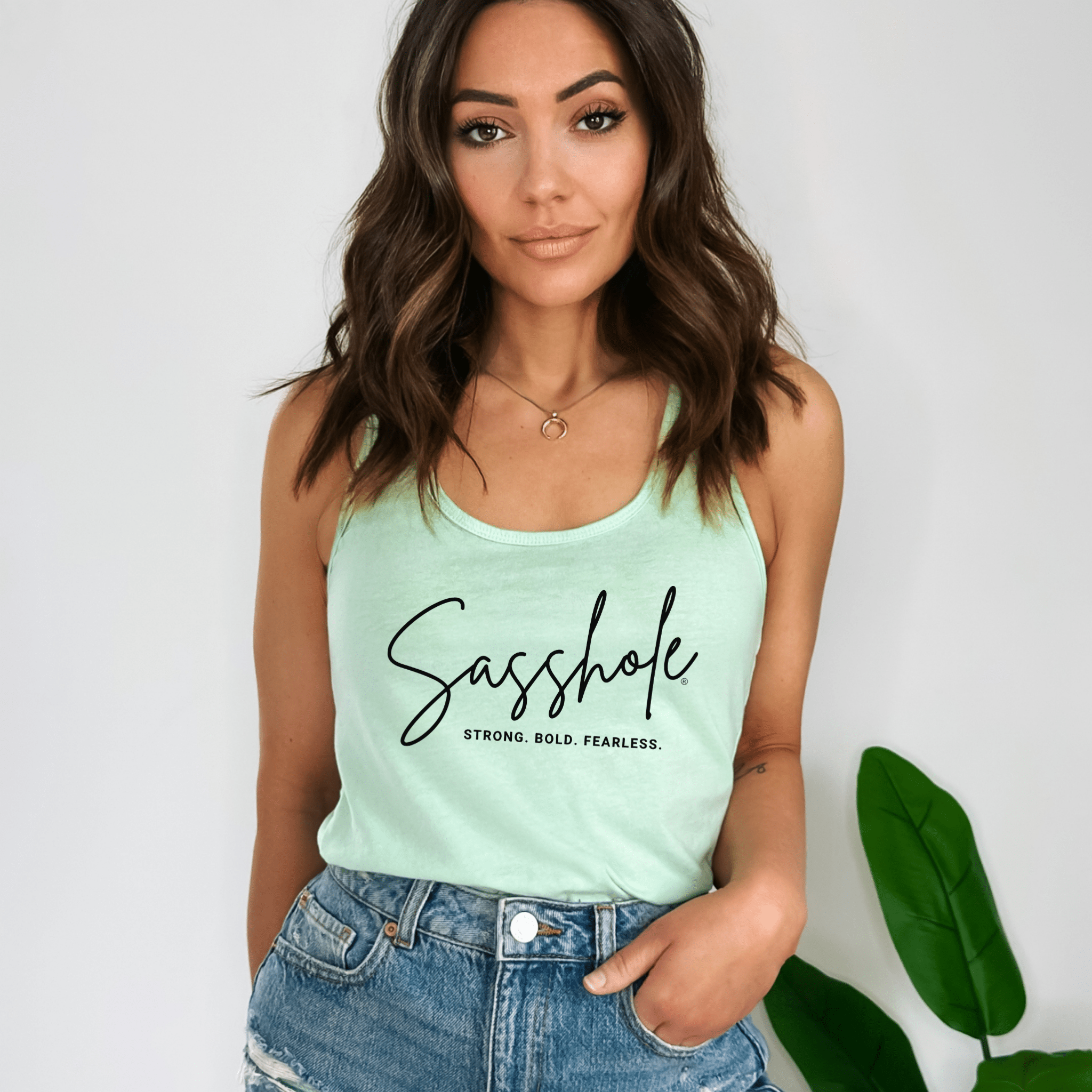 Image of Sasshole® Women's Tank Top - Strong, Bold, Fearless Women's Style - Funny Graphic Tee by Sasshole® Clothing