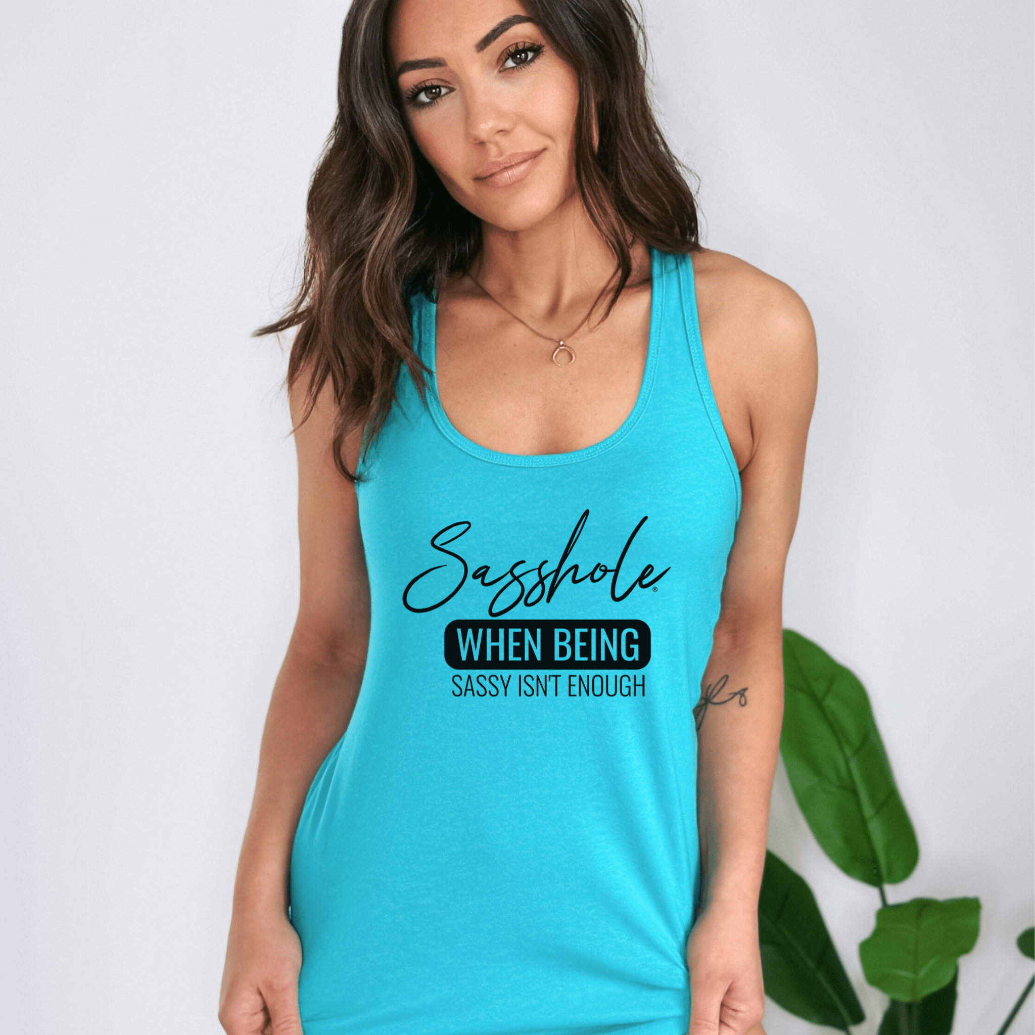 Image of Sasshole® Women's Tank Top - When Being Sassy Isn’t Enough - Funny Graphic Tee by Sasshole® Clothing