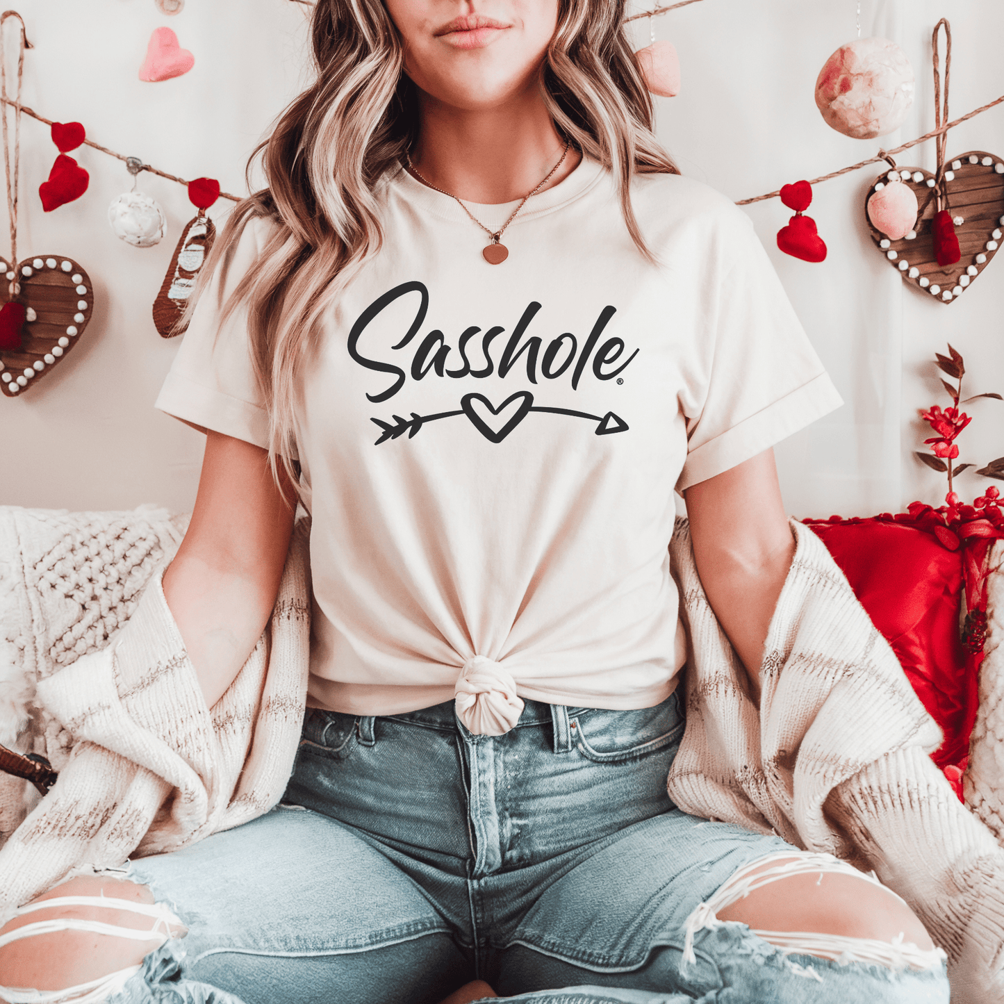 Sasshole® Women's Valentine's T-Shirt - Cute, Bold, and Full of Love - Funny Graphic Tee by Sasshole® Clothing