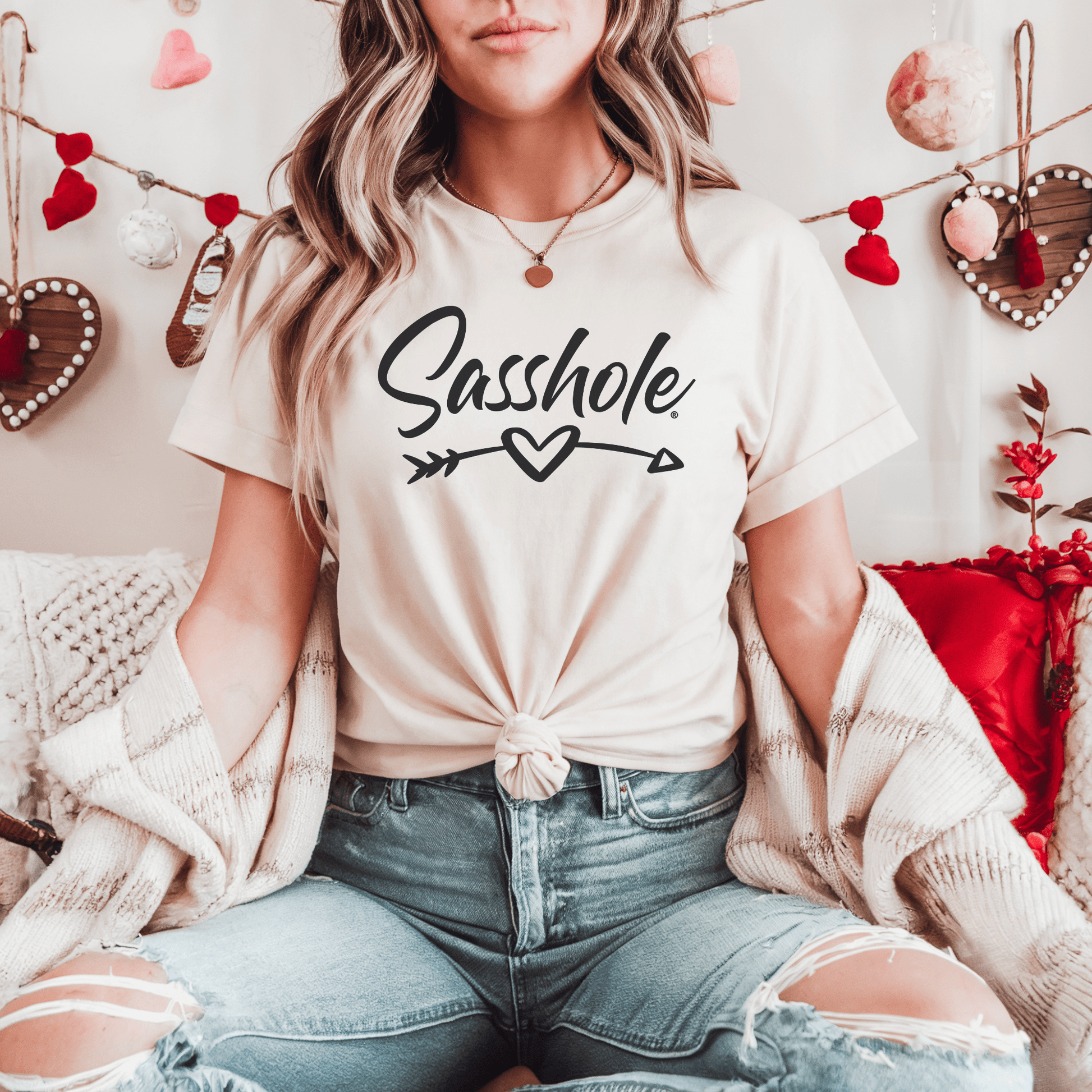 Sasshole® Women's Valentine's T-Shirt - Cute, Bold, and Full of Love - Funny Graphic Tee by Sasshole® Clothing
