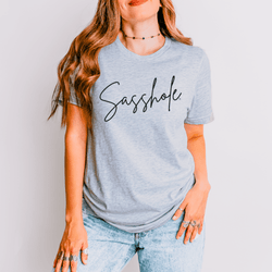 Image of Sassitude in Style: Playful Women's Sasshole® T-shirt - Funny Graphic Tee by Sasshole® Clothing