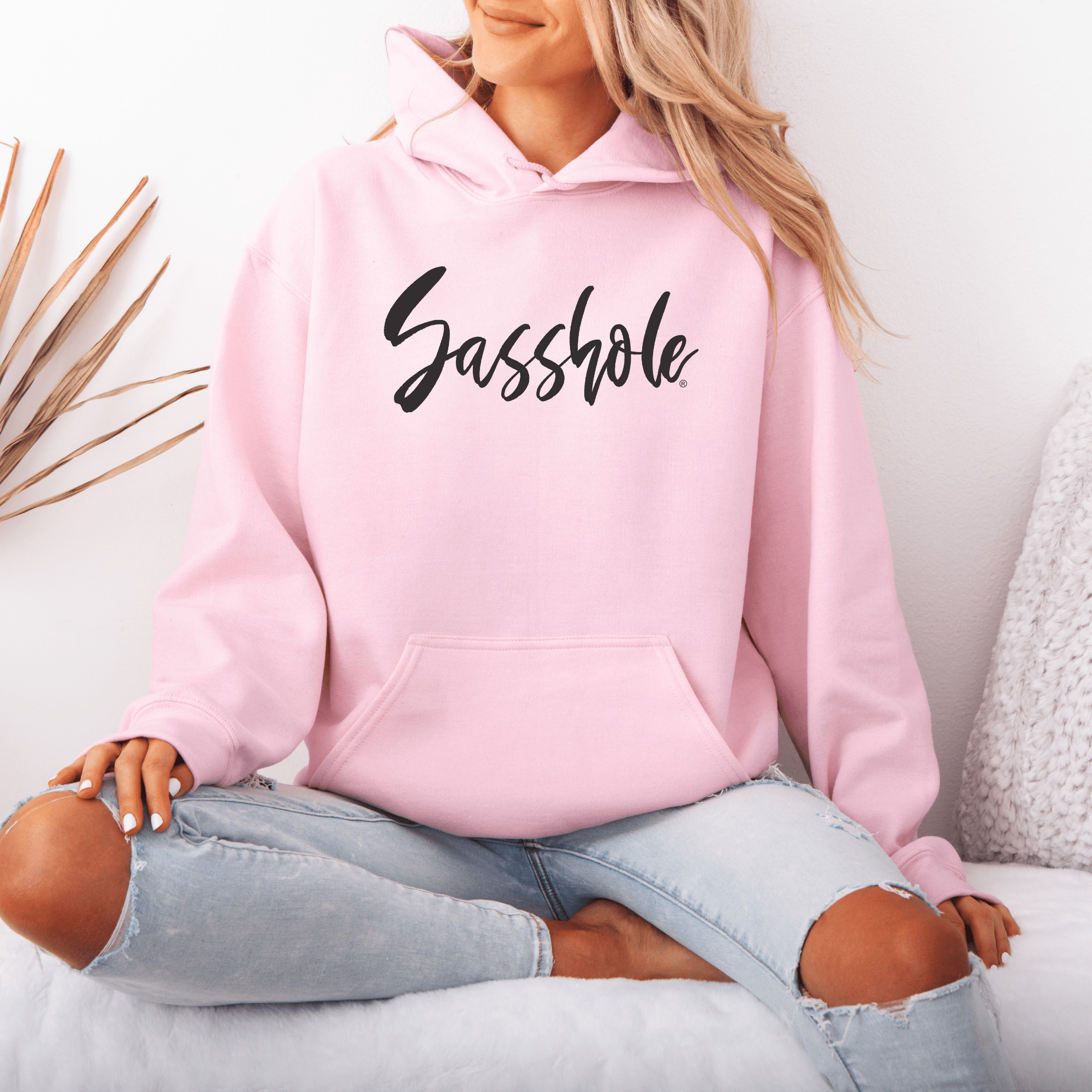 Image of Sassitude in Style: Women's Trendsetting Hoodie - Funny Graphic Tee by Sasshole® Clothing