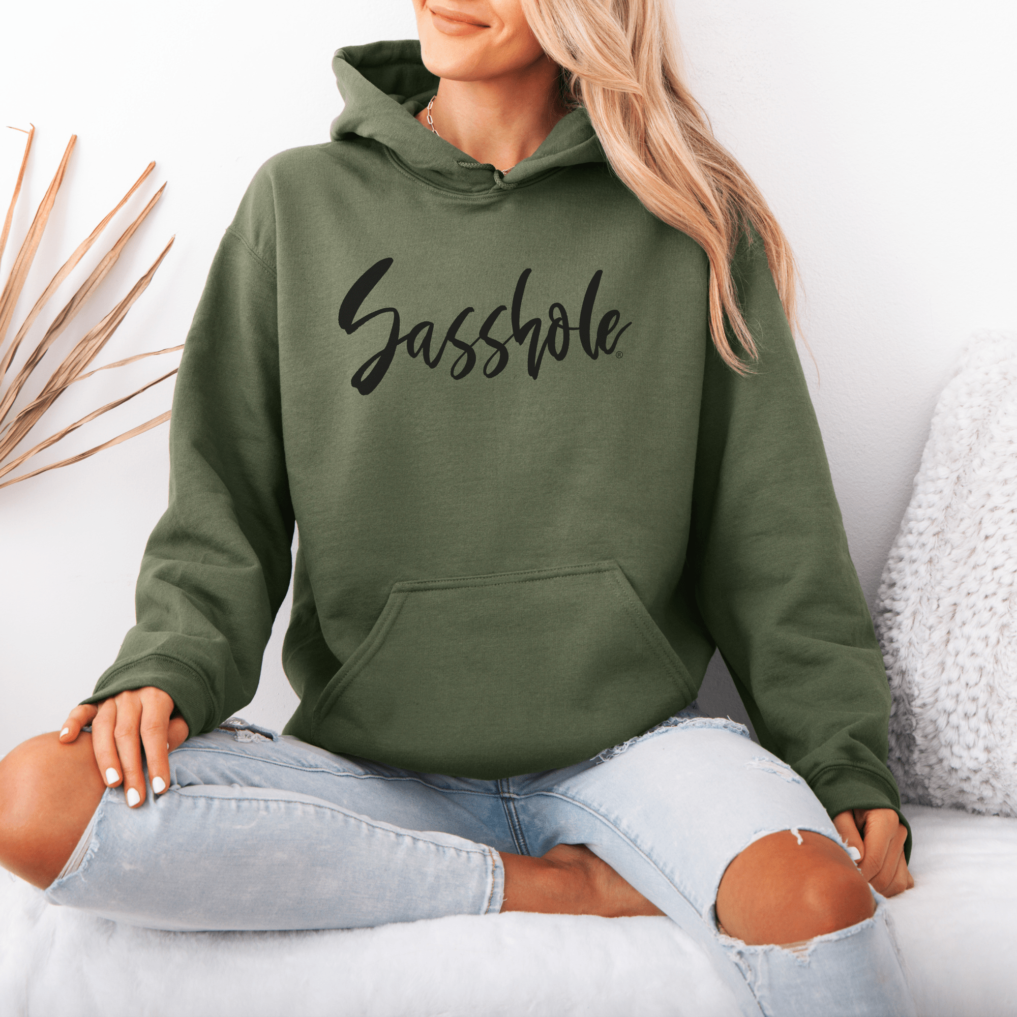 Image of Sassitude in Style: Women's Trendsetting Hoodie - Funny Graphic Tee by Sasshole® Clothing