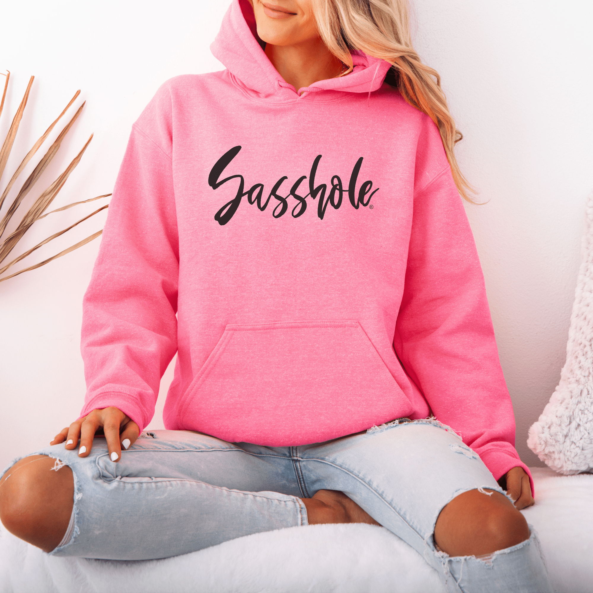 Image of Sassitude in Style: Women's Trendsetting Hoodie - Funny Graphic Tee by Sasshole® Clothing
