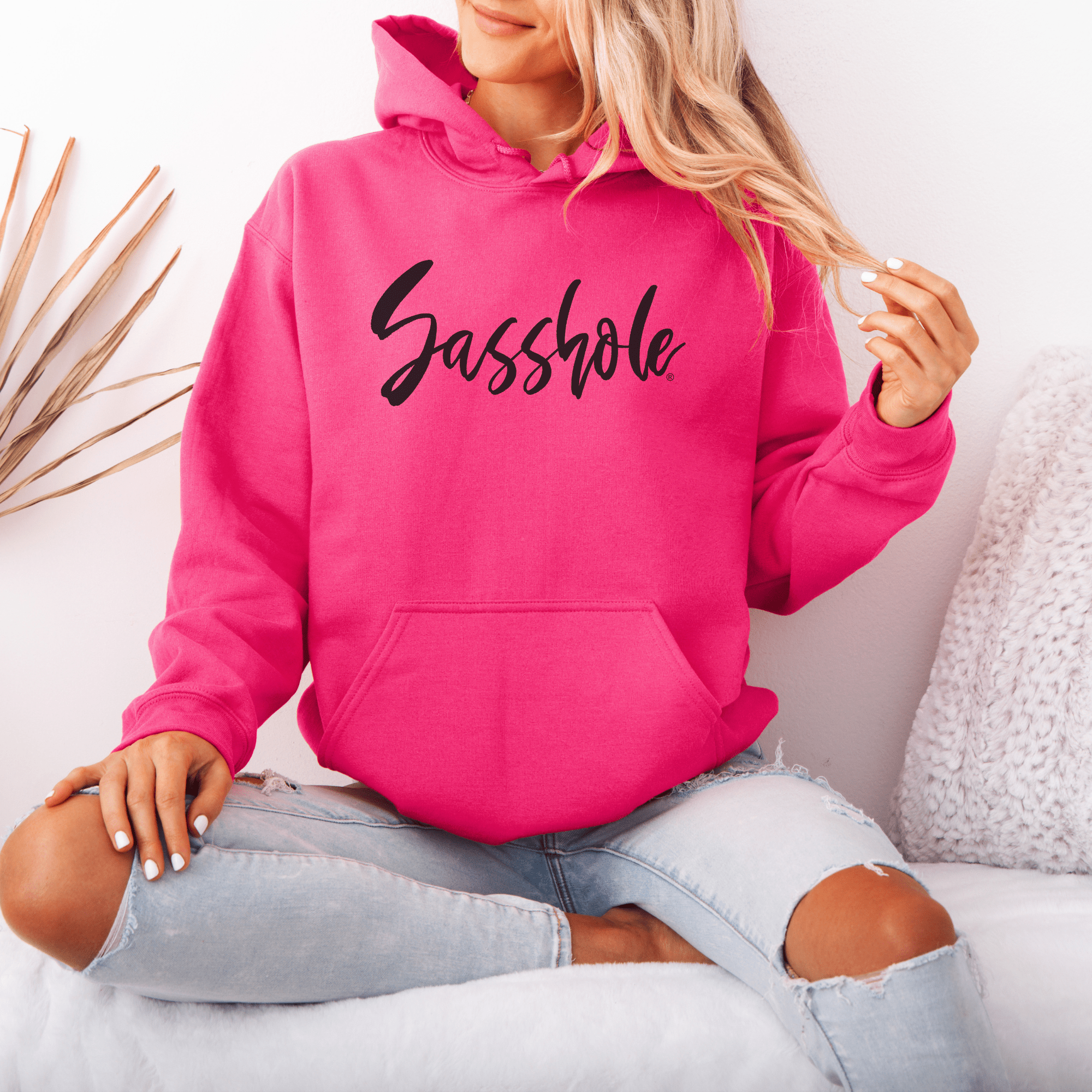 Image of Sassitude in Style: Women's Trendsetting Hoodie - Funny Graphic Tee by Sasshole® Clothing