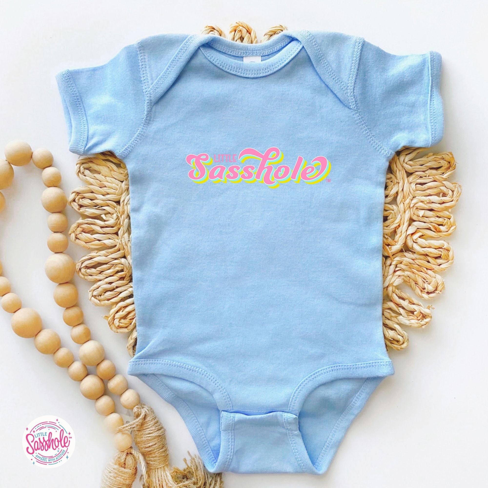 Image of Sassy from Day One: Little Sasshole™ Baby Onesie® - Funny Graphic Tee by Sasshole® Clothing