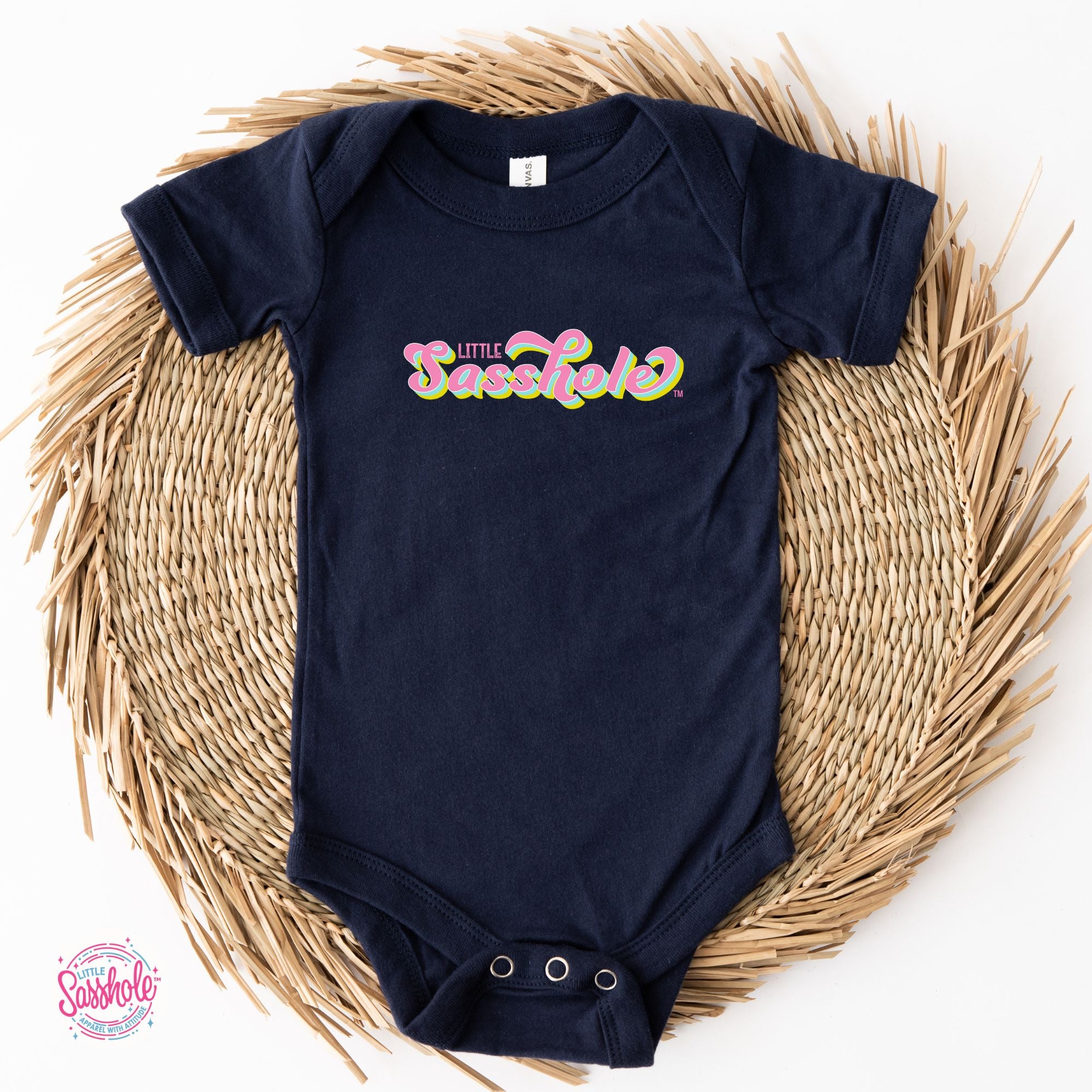Image of Sassy from Day One: Little Sasshole™ Baby Onesie® - Funny Graphic Tee by Sasshole® Clothing