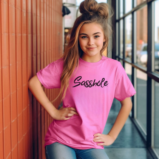 Sassy Princess: Sasshole® Youth Tee for Rule Breakers - Funny Graphic Tee by Sasshole® Clothing