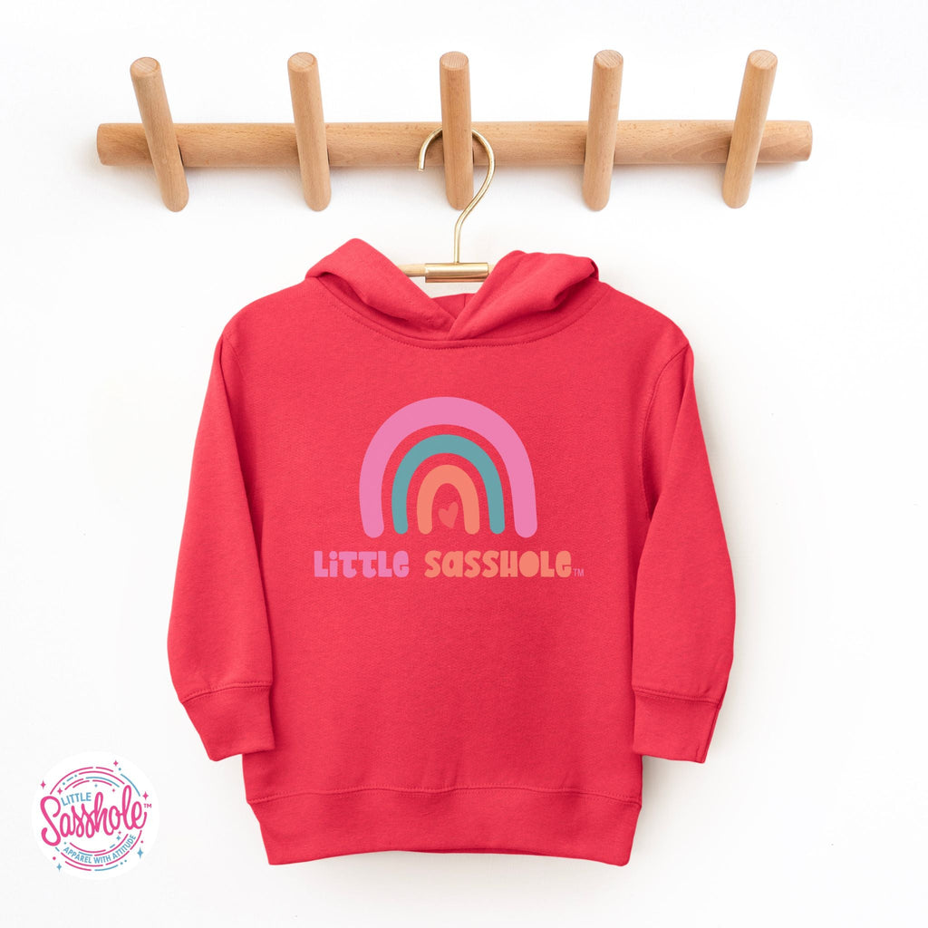 Sassy Rainbows: Little Sasshole™ Funny Toddler Hoodie - Funny Graphic Tee by Sasshole® Clothing