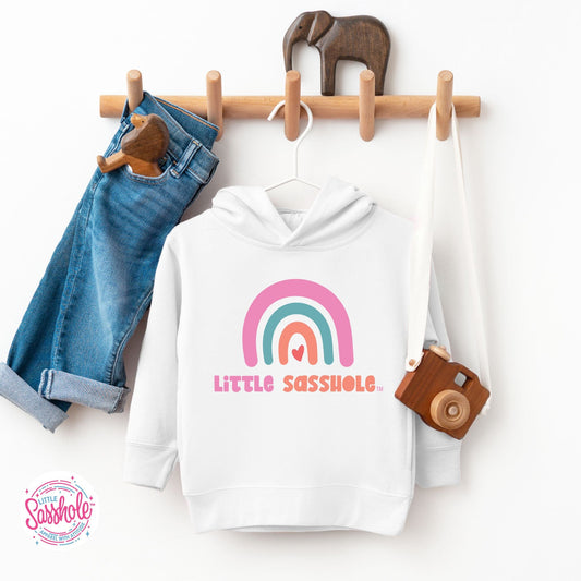 Sassy Rainbows: Little Sasshole™ Funny Toddler Hoodie - Funny Graphic Tee by Sasshole® Clothing
