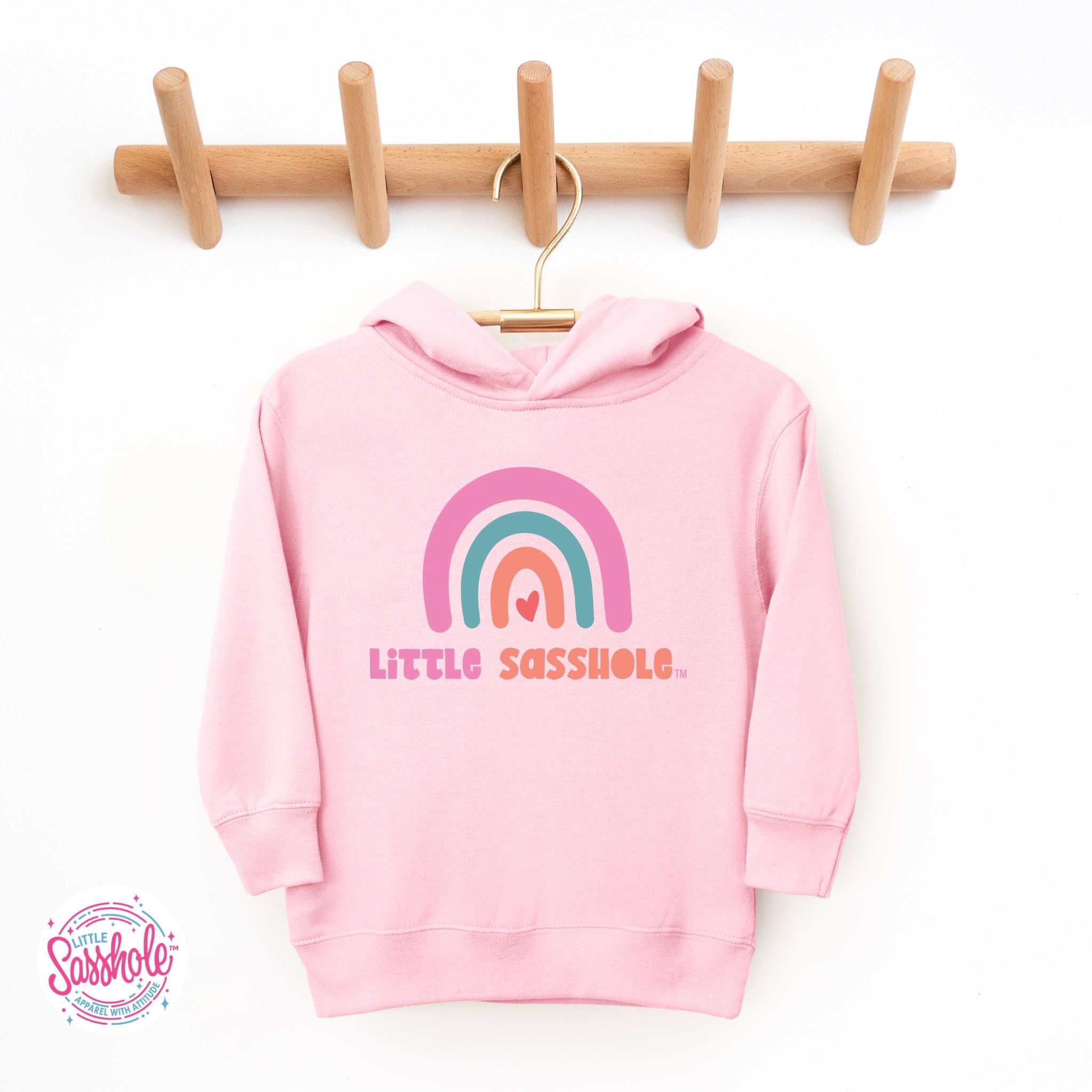 Image of Sassy Rainbows: Little Sasshole™ Funny Toddler Hoodie - Funny Graphic Tee by Sasshole® Clothing