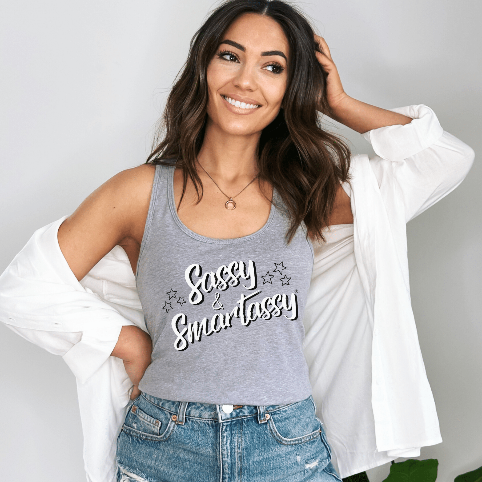 Image of Sassy & Smartassy® Women's Tank Top - Rock Your Sass - Funny Graphic Tee by Sasshole® Clothing