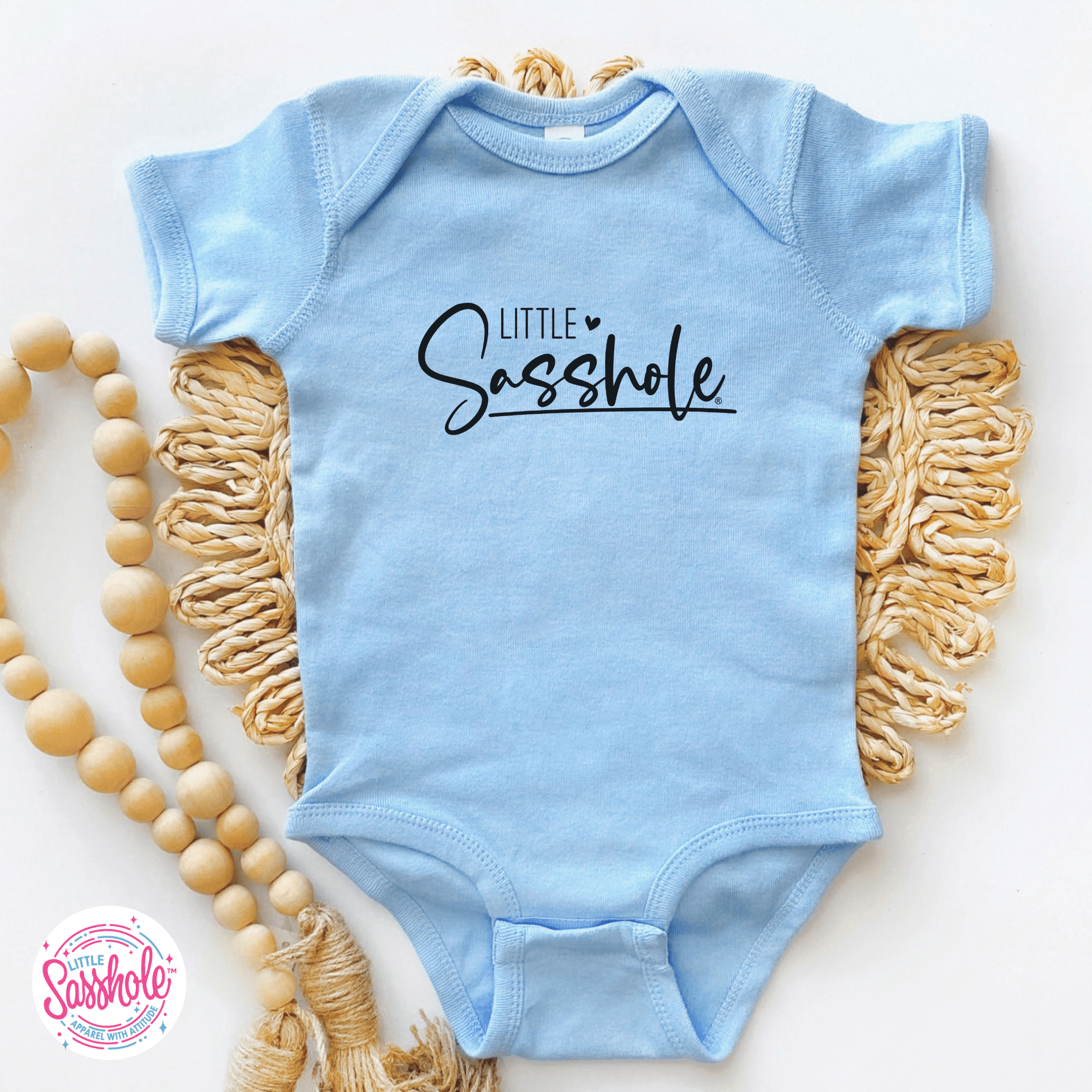 Image of Sassy Starter: Little Sasshole™ Baby Onesie® Delight - Funny Graphic Tee by Sasshole® Clothing