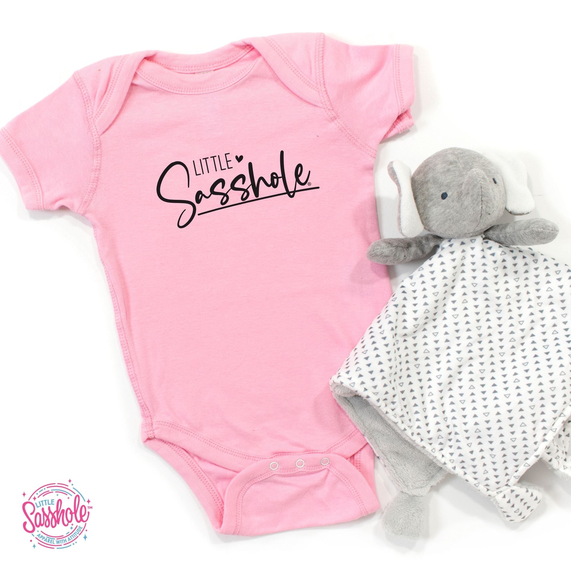 Image of Sassy Starter: Little Sasshole™ Baby Onesie® Delight - Funny Graphic Tee by Sasshole® Clothing