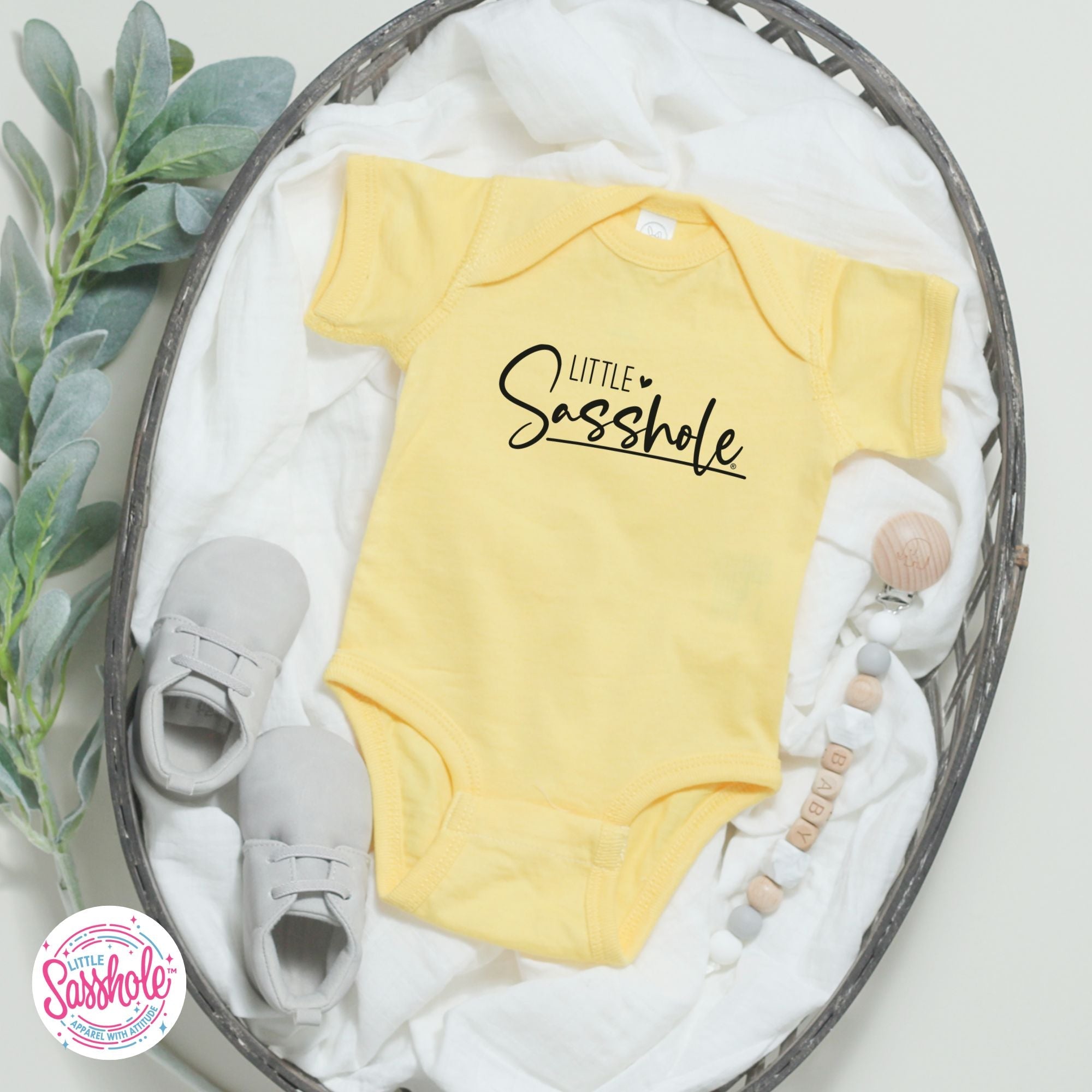 Image of Sassy Starter: Little Sasshole™ Baby Onesie® Delight - Funny Graphic Tee by Sasshole® Clothing